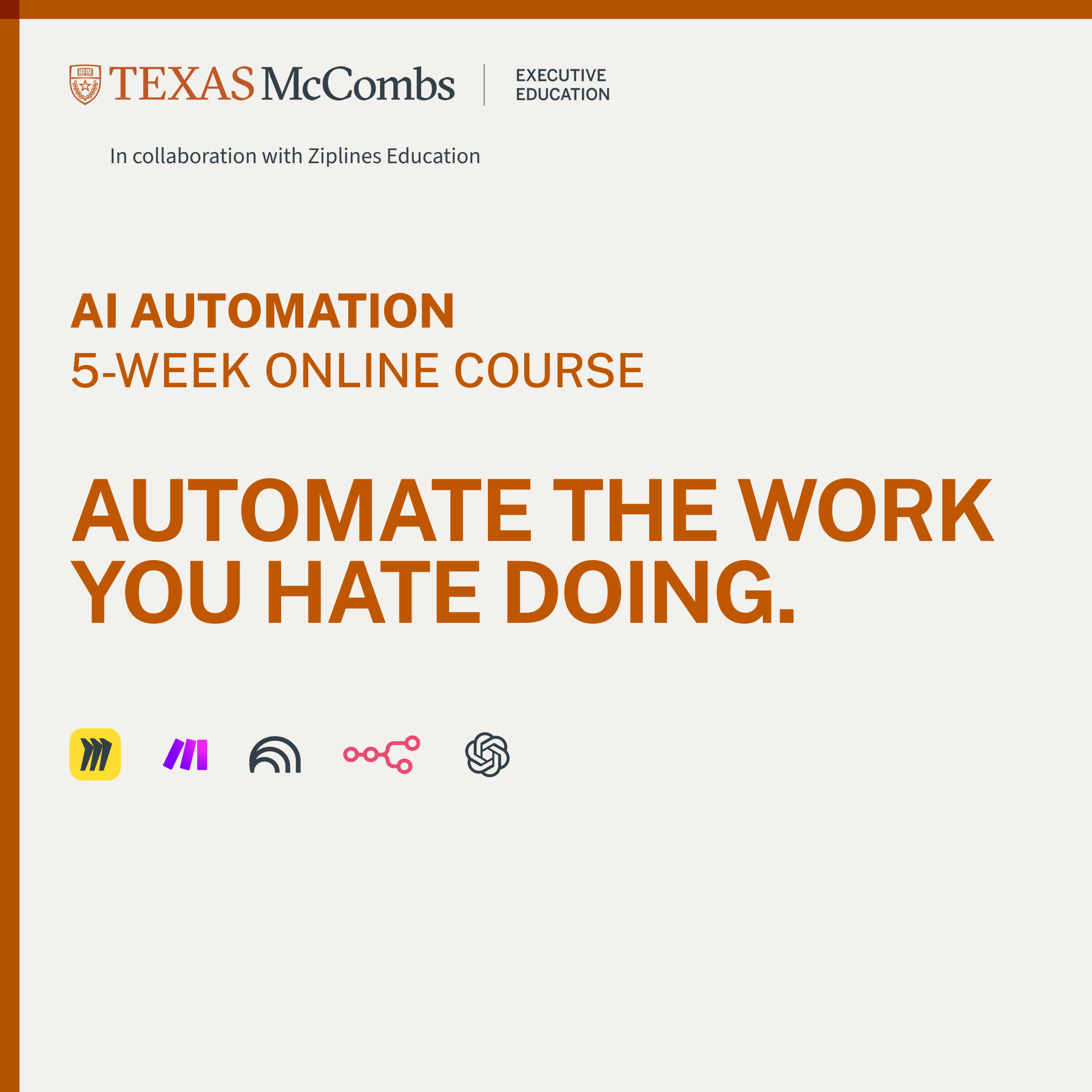 Texas Executive Education Facebook ad