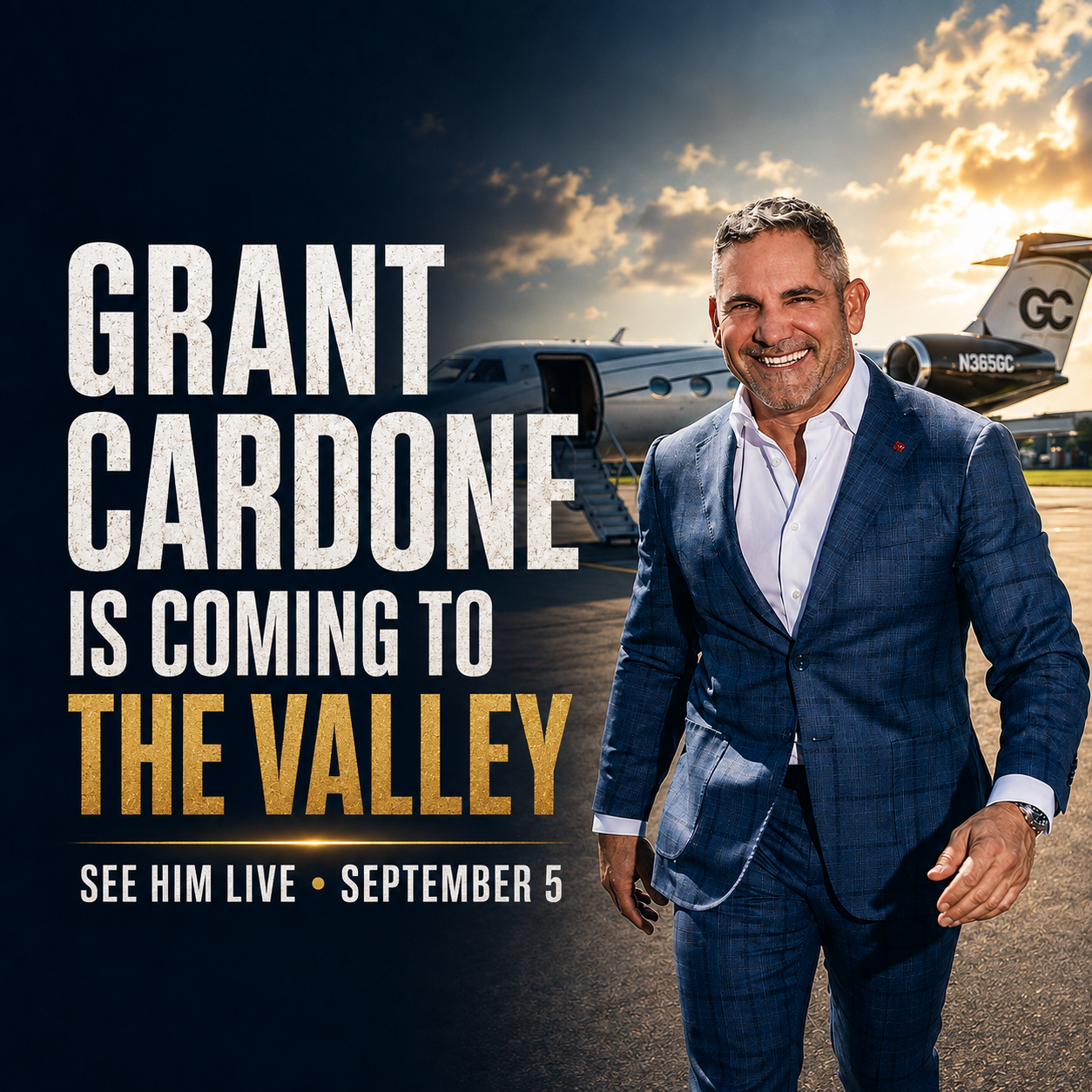 Grant Cardone Los Angeles Facebook ad: Grant & Elena Cardone Live in Los Angeles