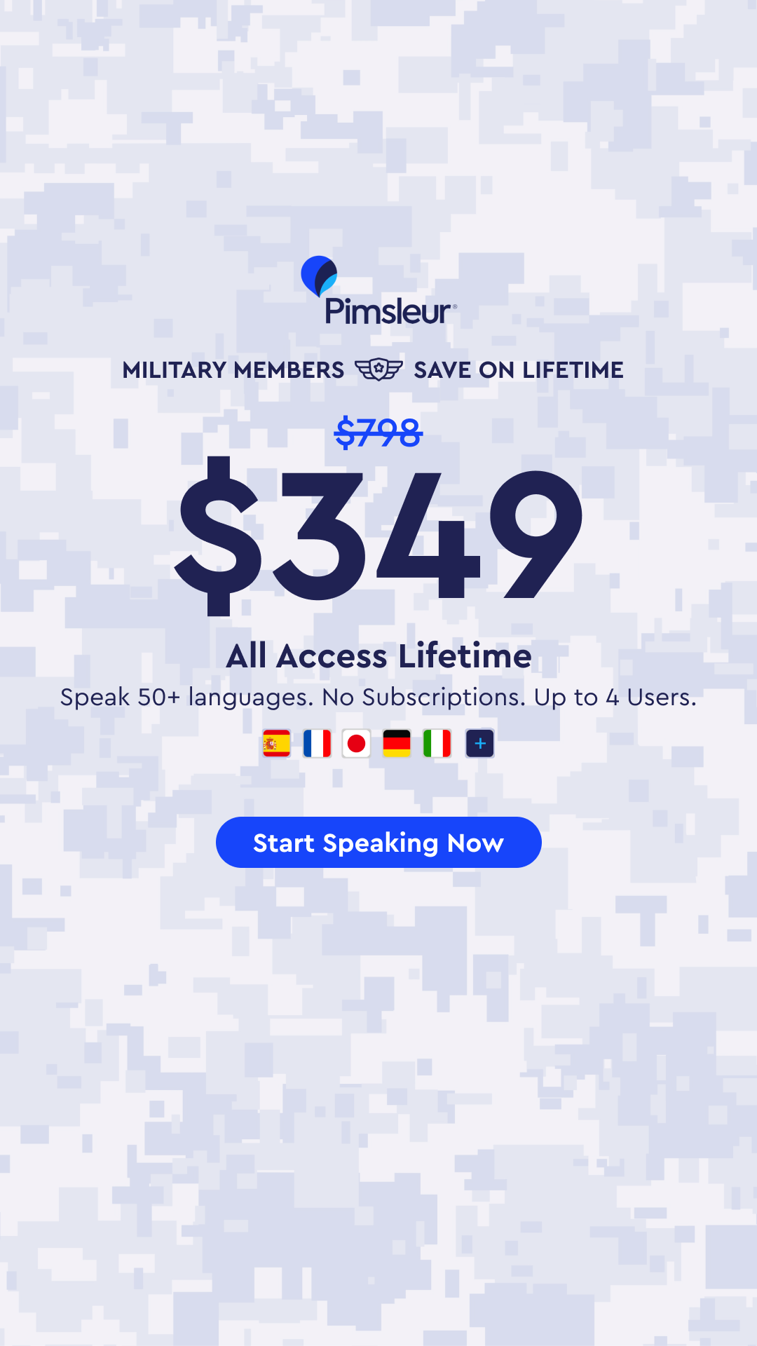 Pimsleur Language Programs Facebook ad