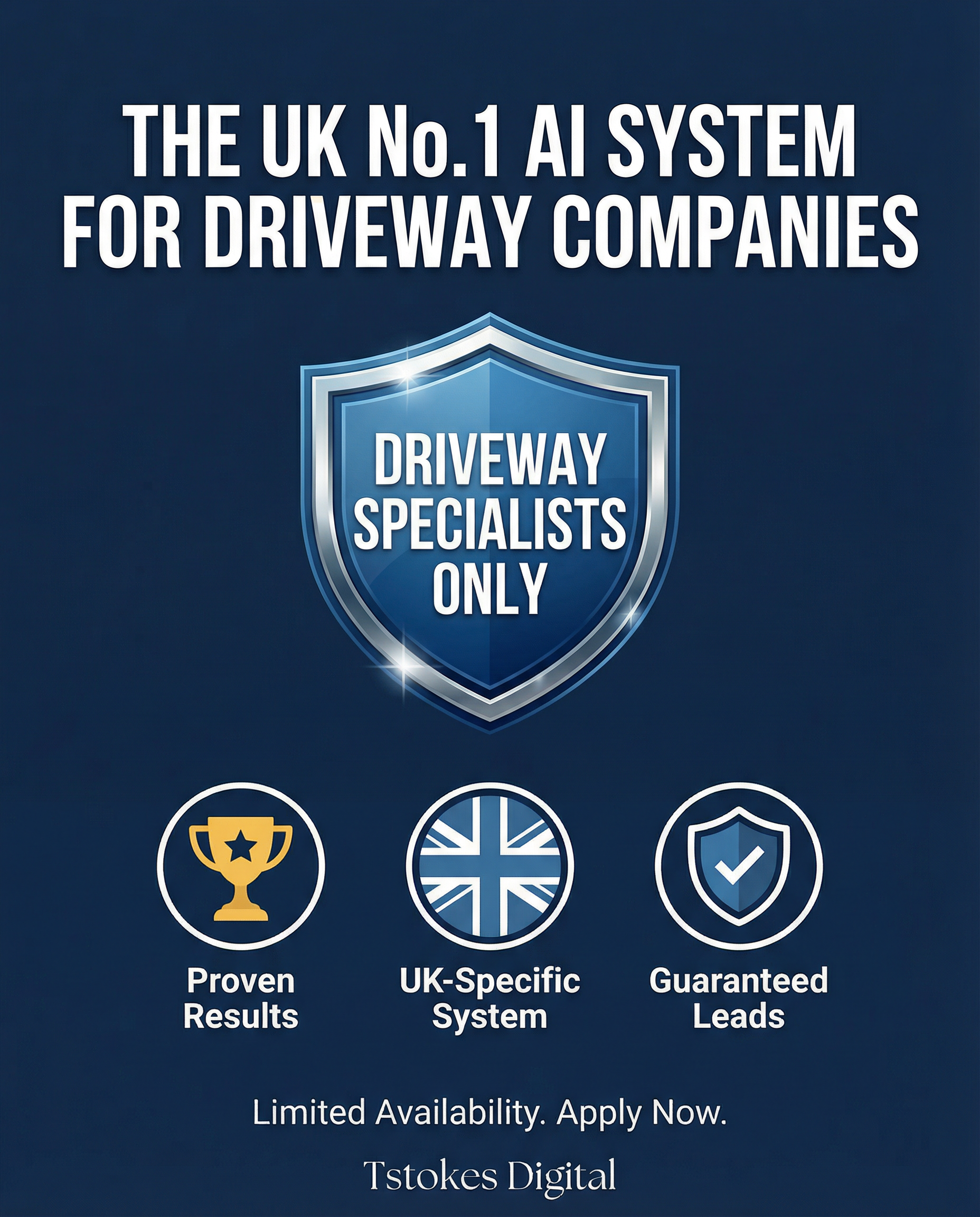 Tstokes Digital Facebook ad: The UK's #1 AI System for Driveway Companies