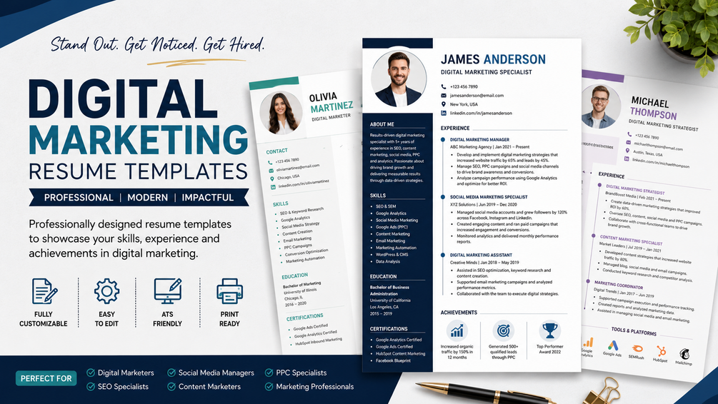 Arpan Banerjee Facebook ad: Digital Marketing Resume Templates, Professional CV &…