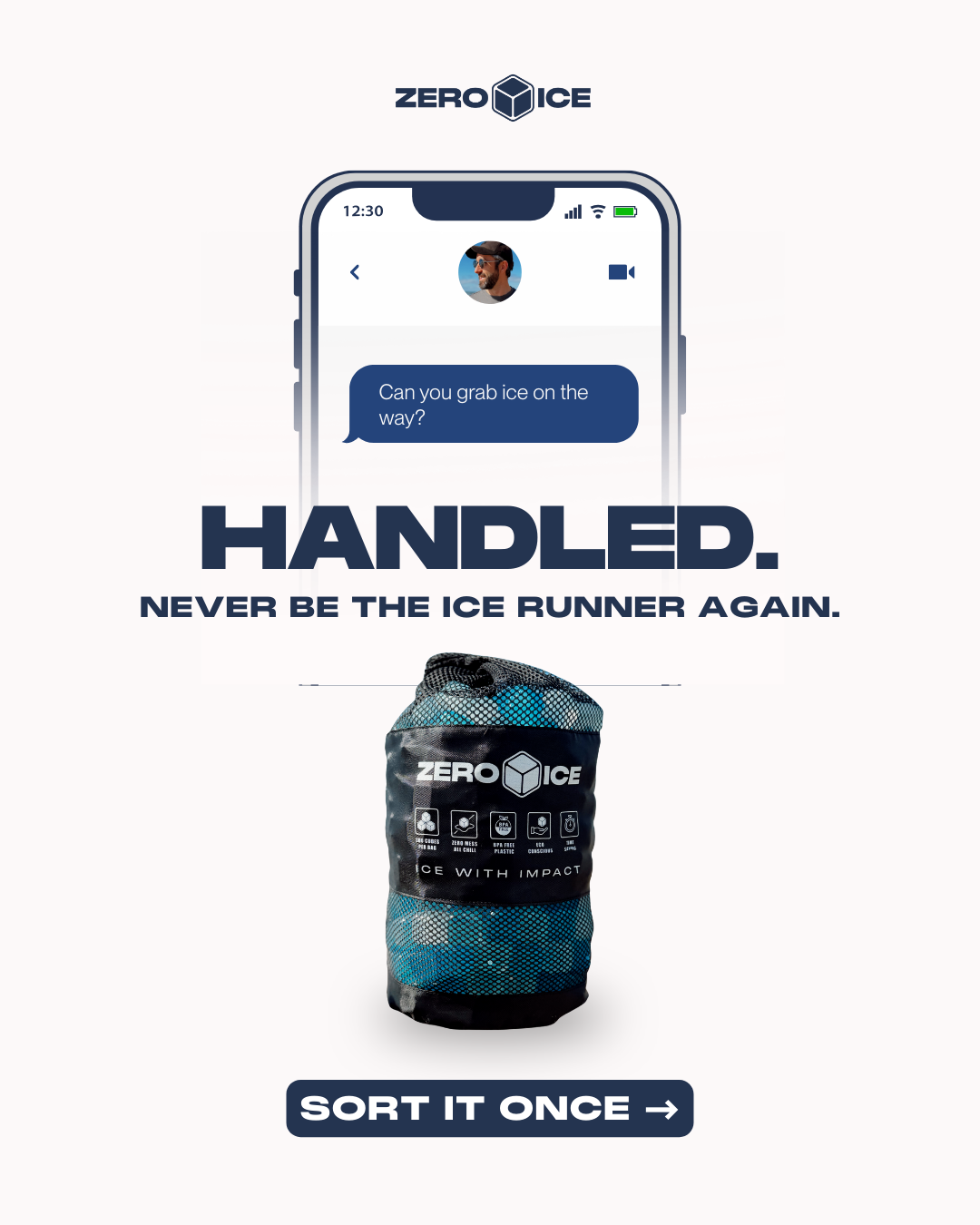 ZERO ICE Facebook ad