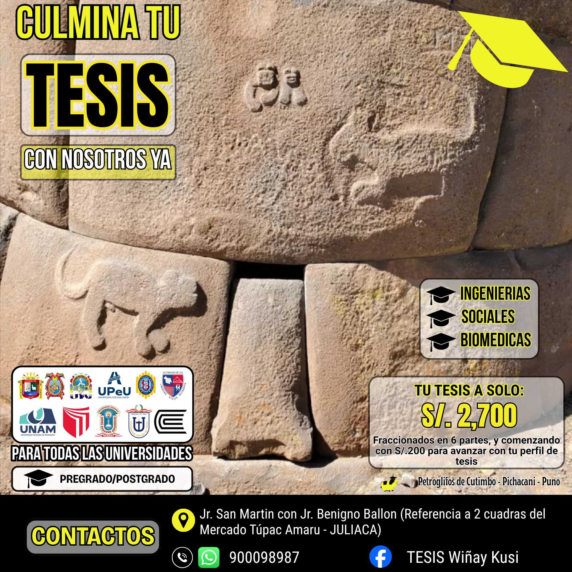 TESIS Wiñay Kusi. Facebook ad: Que tu TESIS no se te haga un…