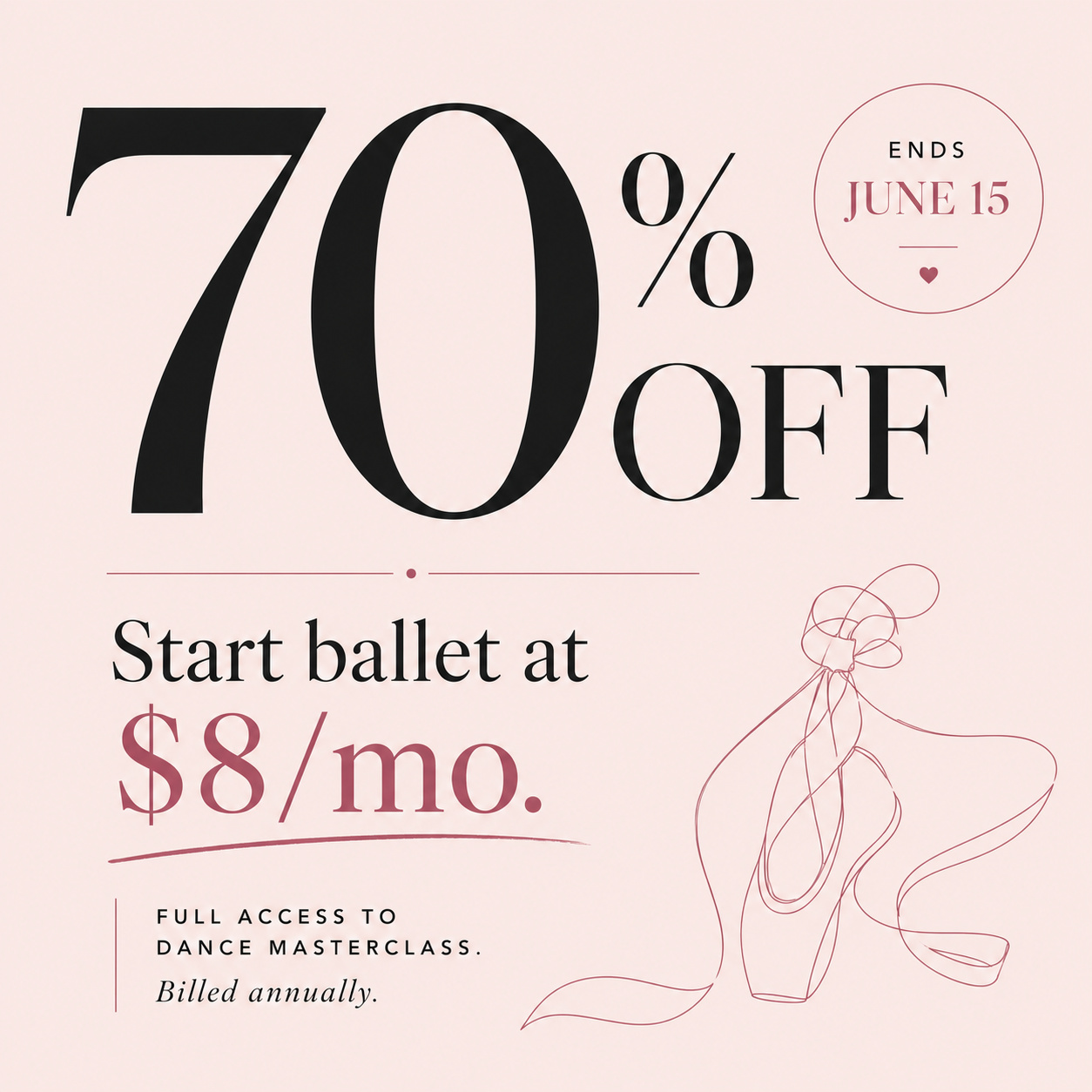 Dance Masterclass Facebook ad