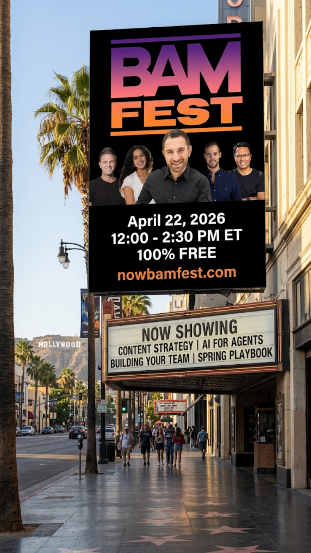 BAM Facebook ad: Free. Virtual. April 22nd. Save Your Spot.