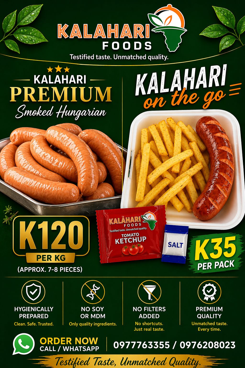 Kalahari Foods Facebook ad: Not just ordinary sausage…