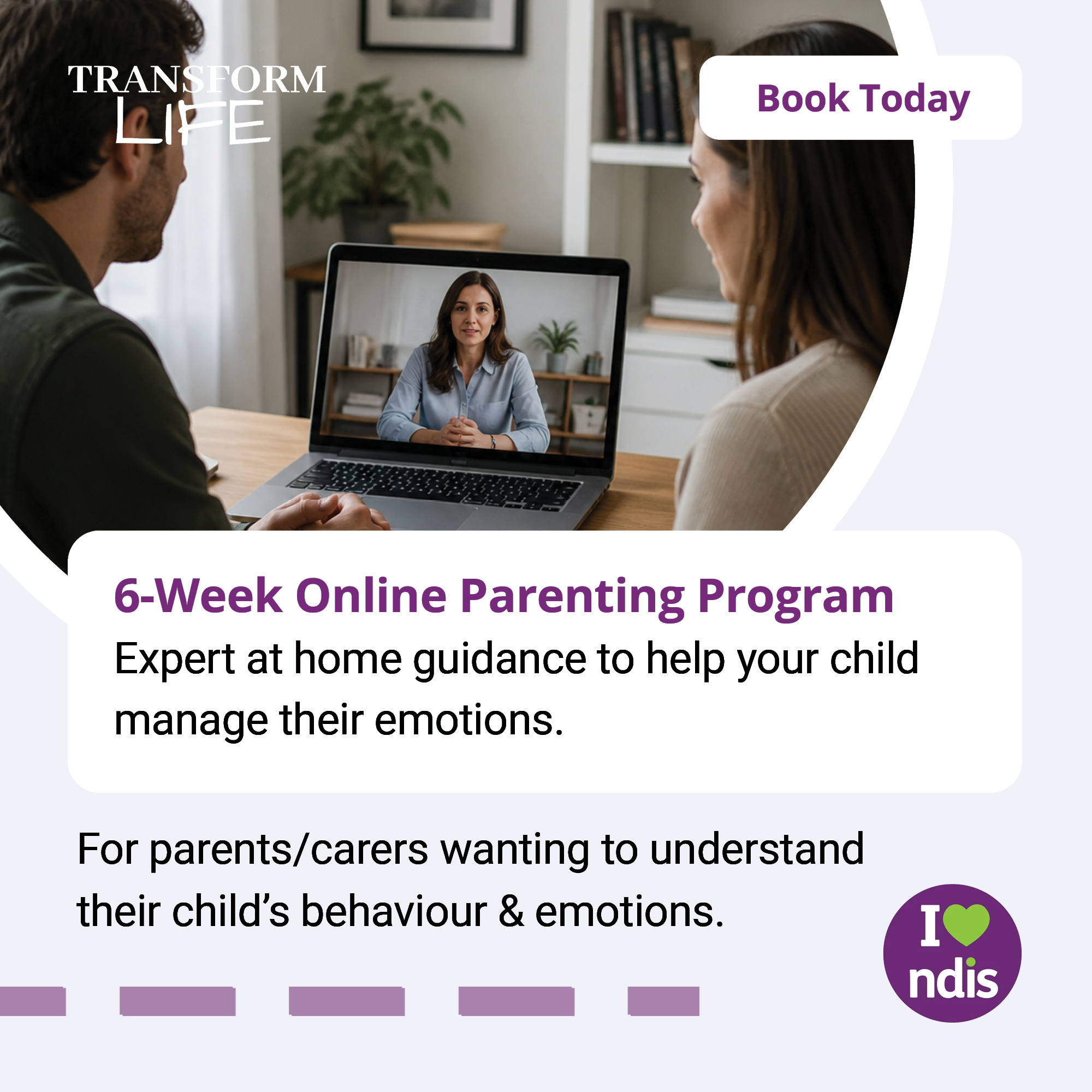 Transform Life Facebook ad: Join The Empowered Parenting Program