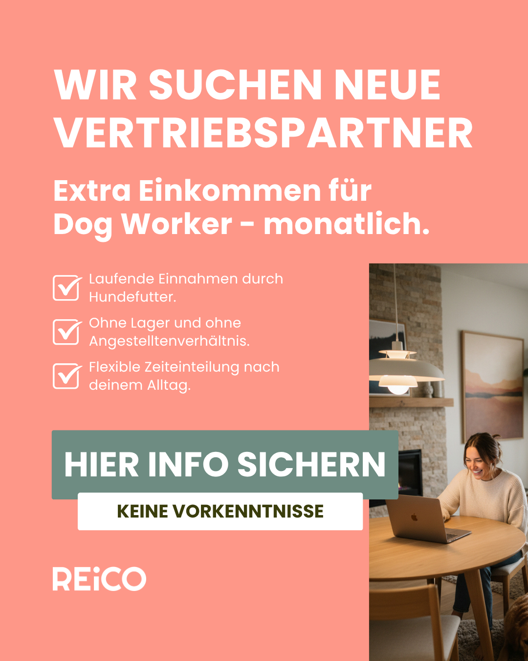 Hundemahlzeit.de Facebook ad: Werde Markenbotschafter und Vertriebspartner von REiCO…