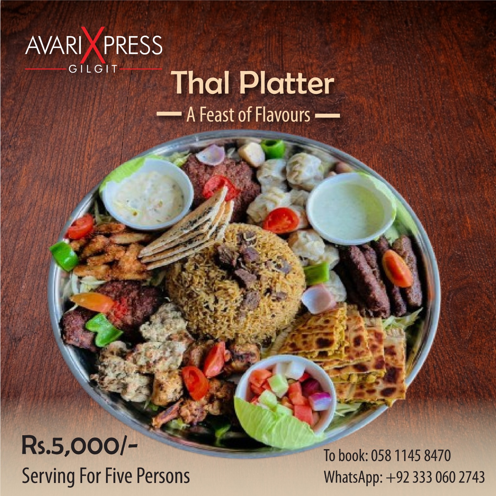 Avari Xpress Hotels Facebook ad: Experience tradition served generously with the Thaal…