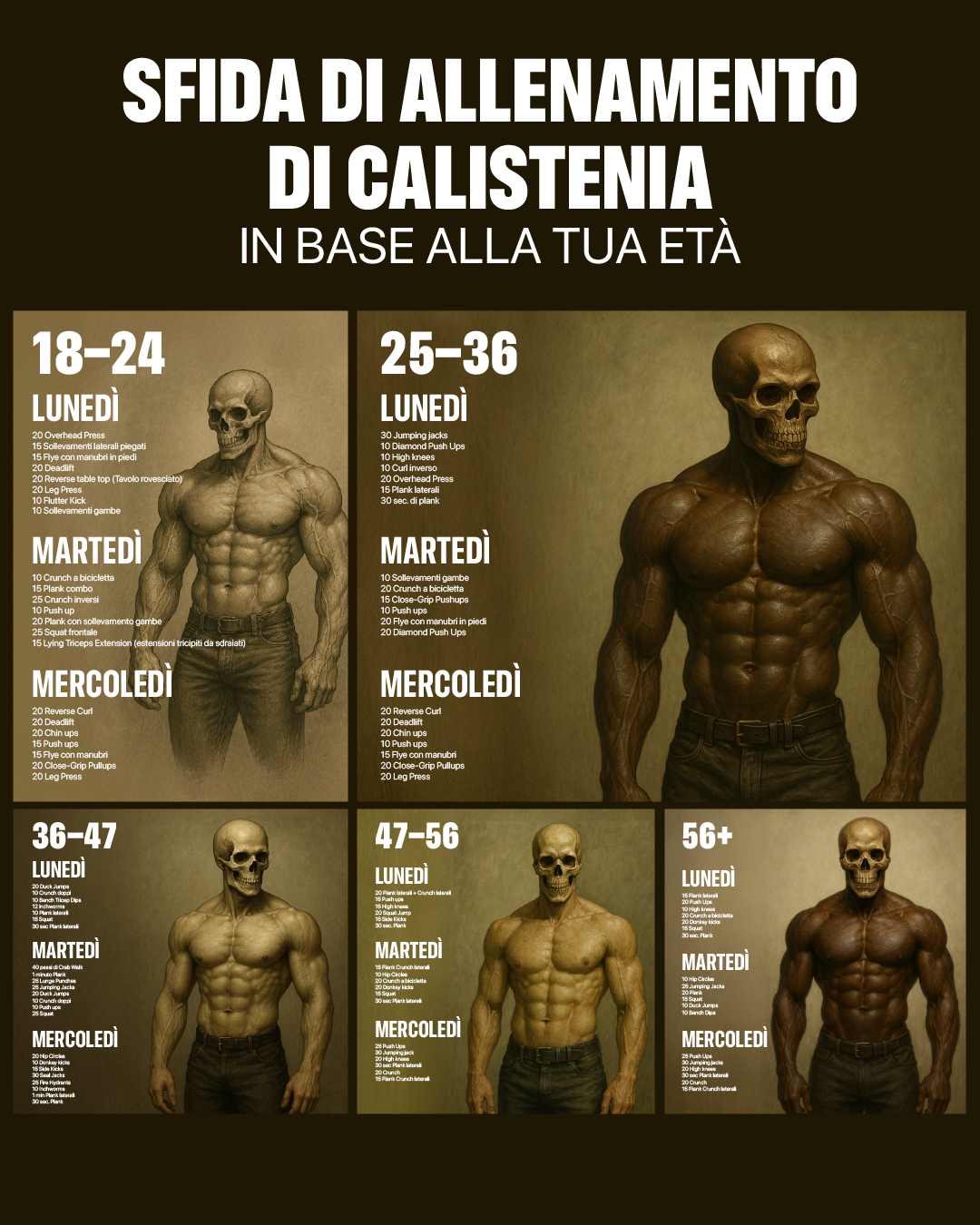 Male Calisthenics Challenge Facebook ad