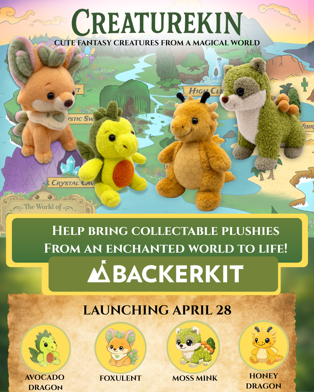 Creaturekin Facebook ad: Creaturekin | High Quality Fantasy Plush Toys