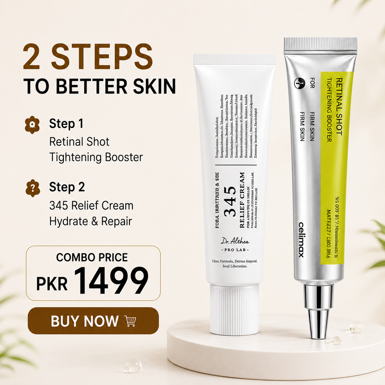 GlowEra Beauty Facebook ad: Achieve Better Looking Skin in Just 2 Steps