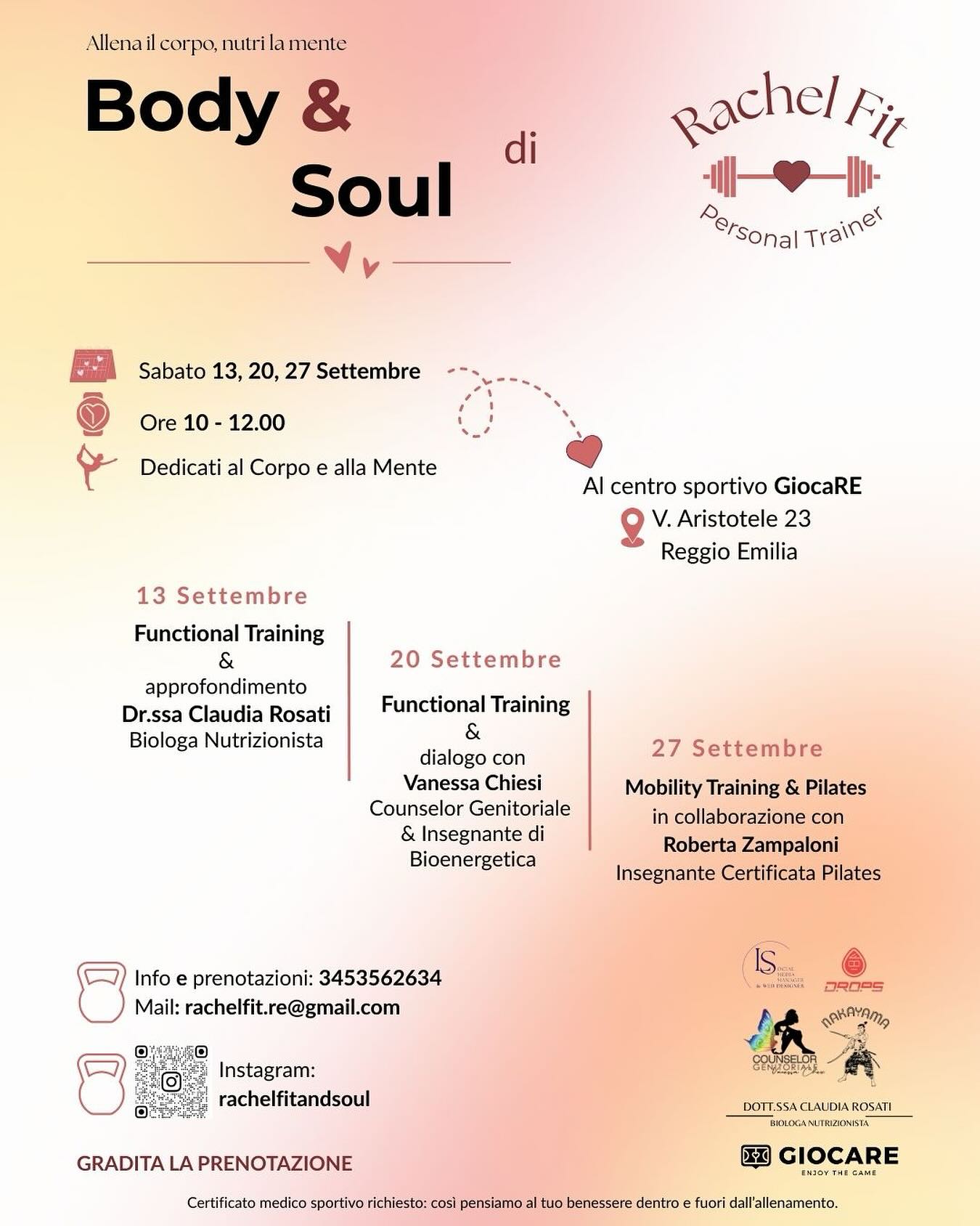 rachelfitandsoul Facebook ad: Evento sportivo alla ricerca di domande e risposte…