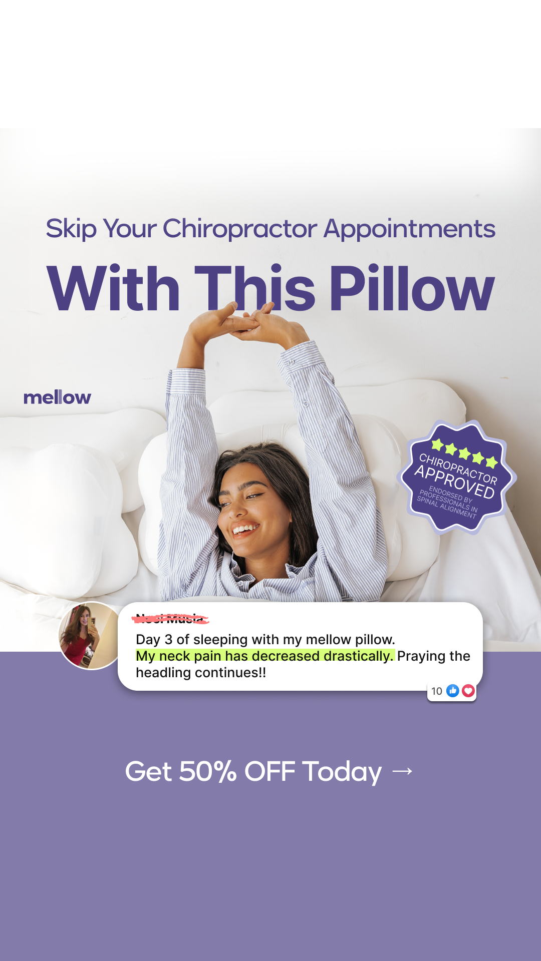 Mellow Sleep Facebook ad