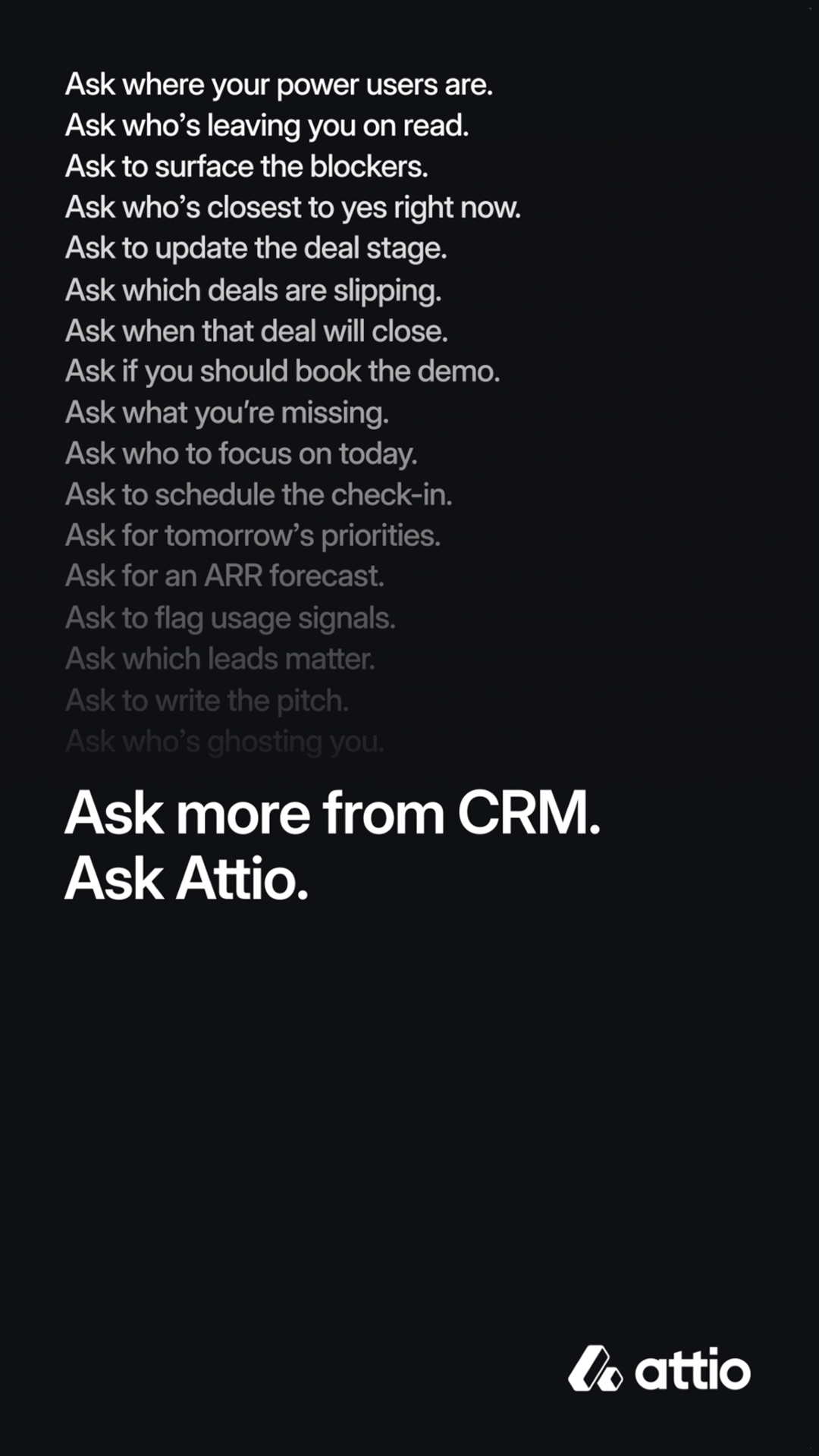 Attio Facebook ad