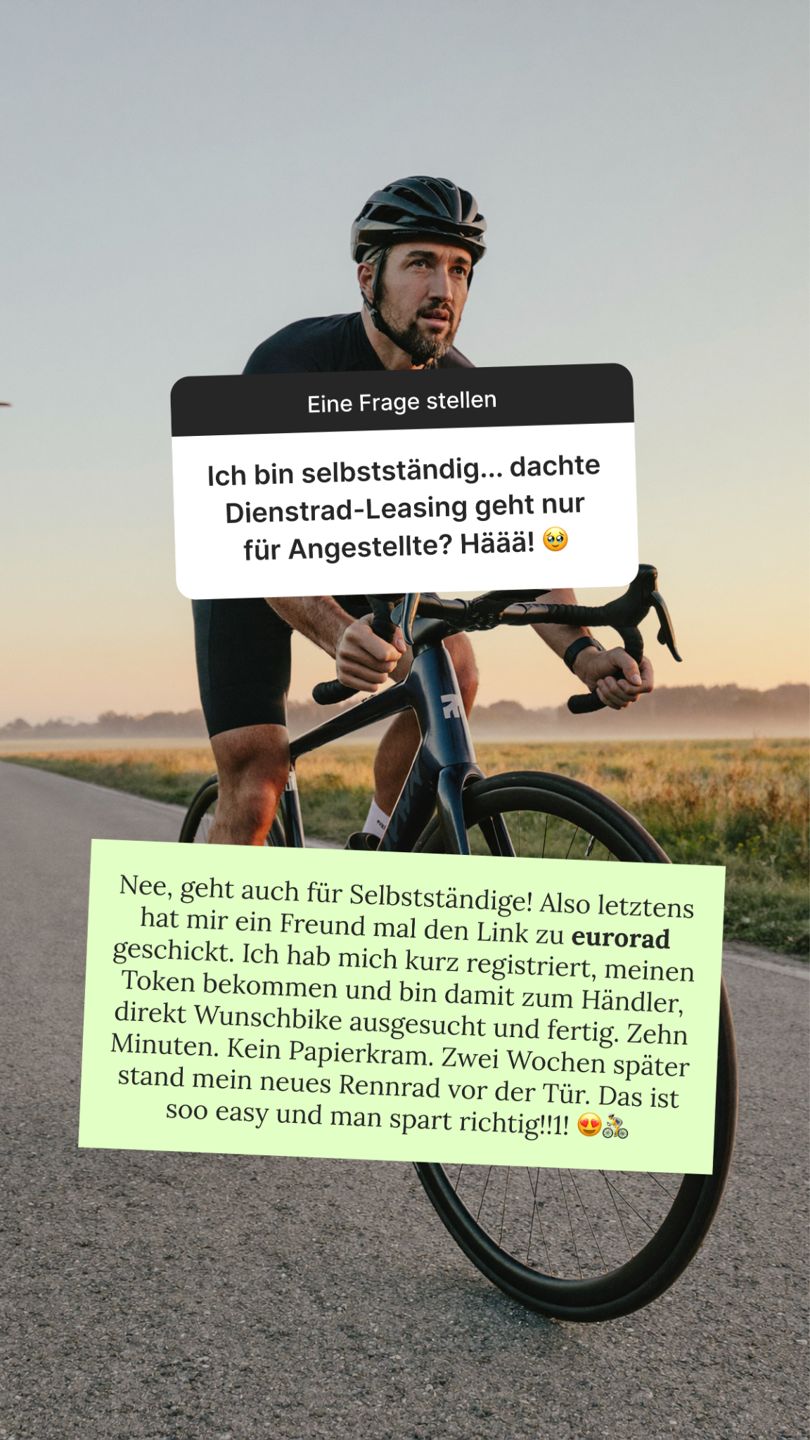 eurorad Deutschland GmbH Facebook ad: Bike-Leasing für Selbstständige