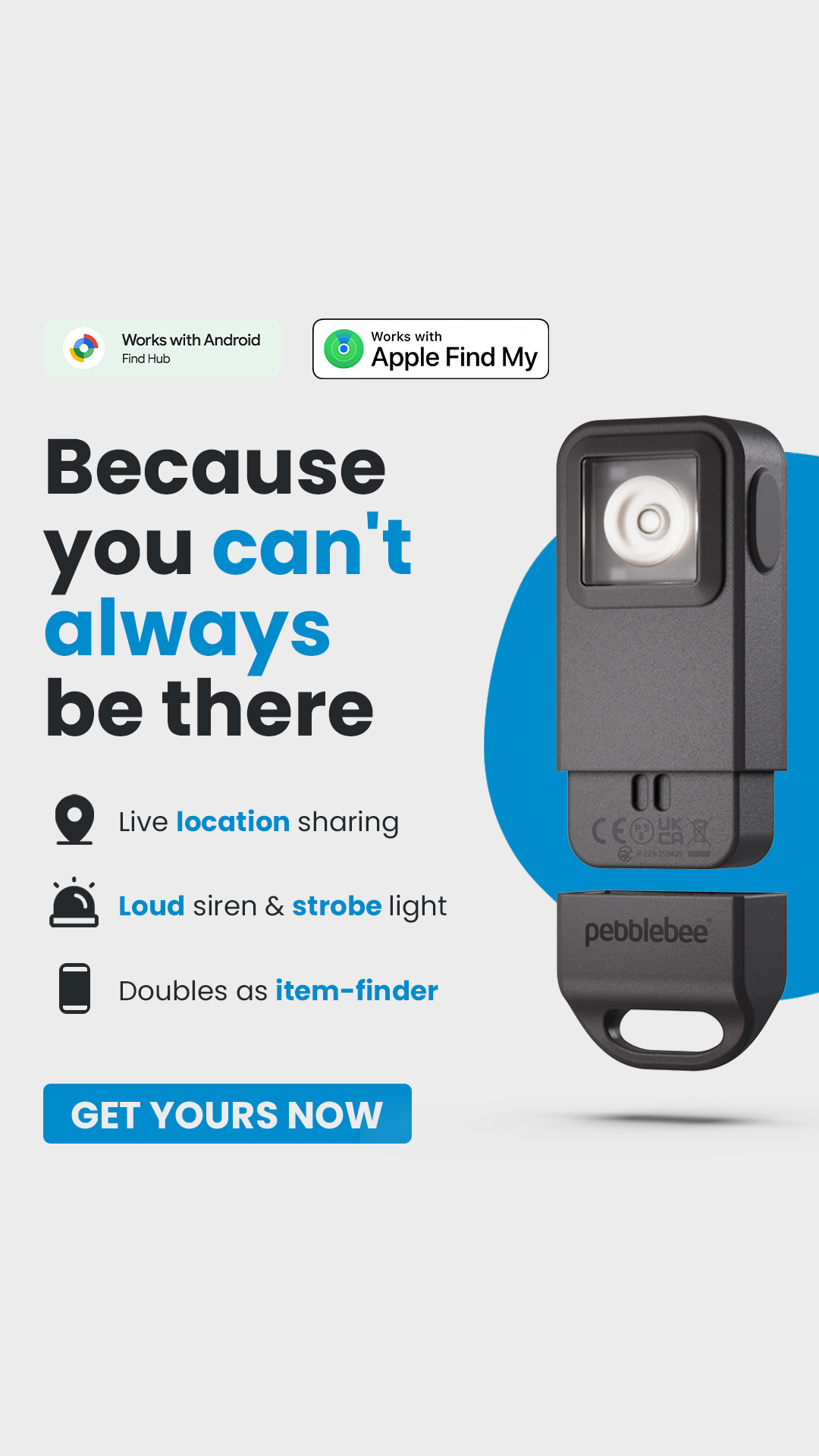 Pebblebee Facebook ad