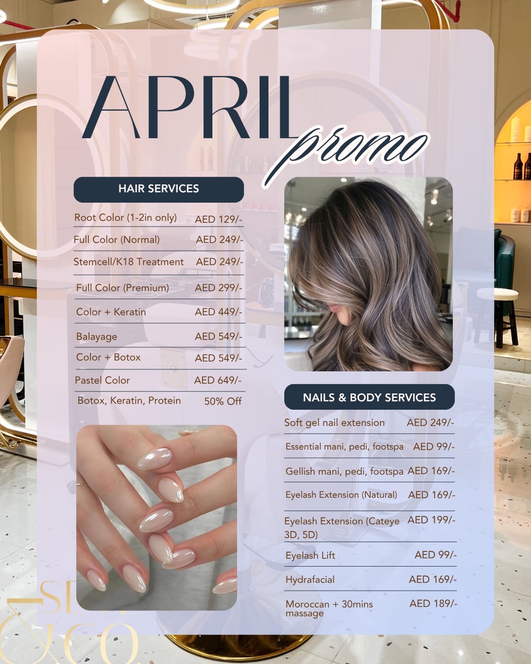 Seve & Co. Facebook ad: New month, new glow