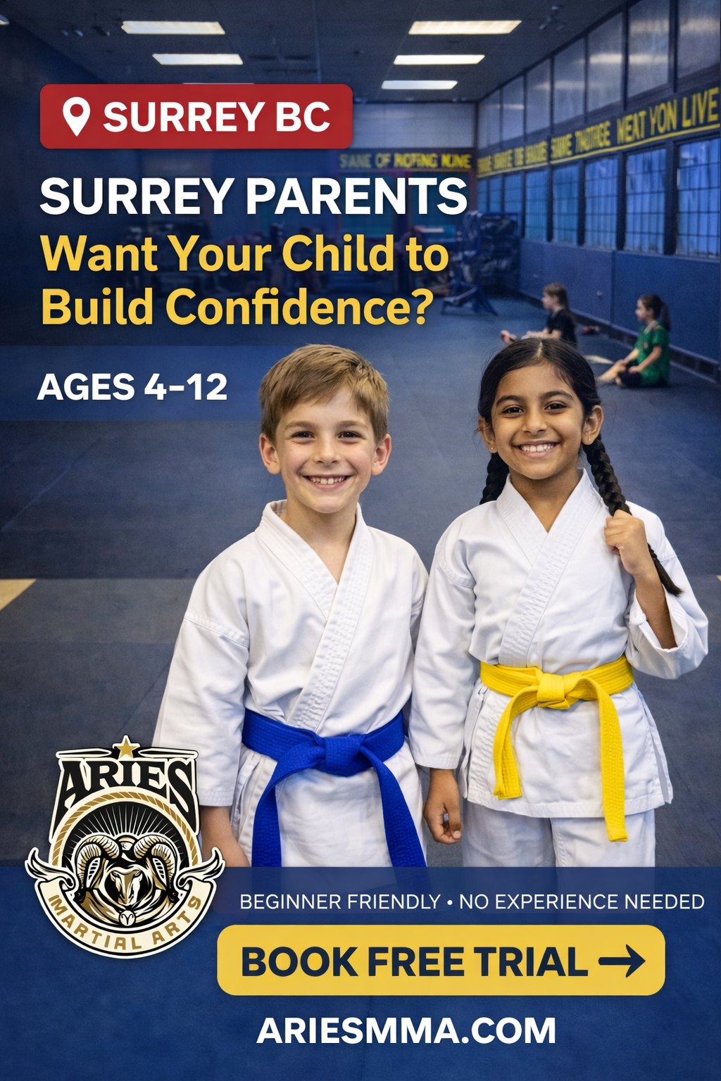 Aries Martial Arts Academy Facebook ad