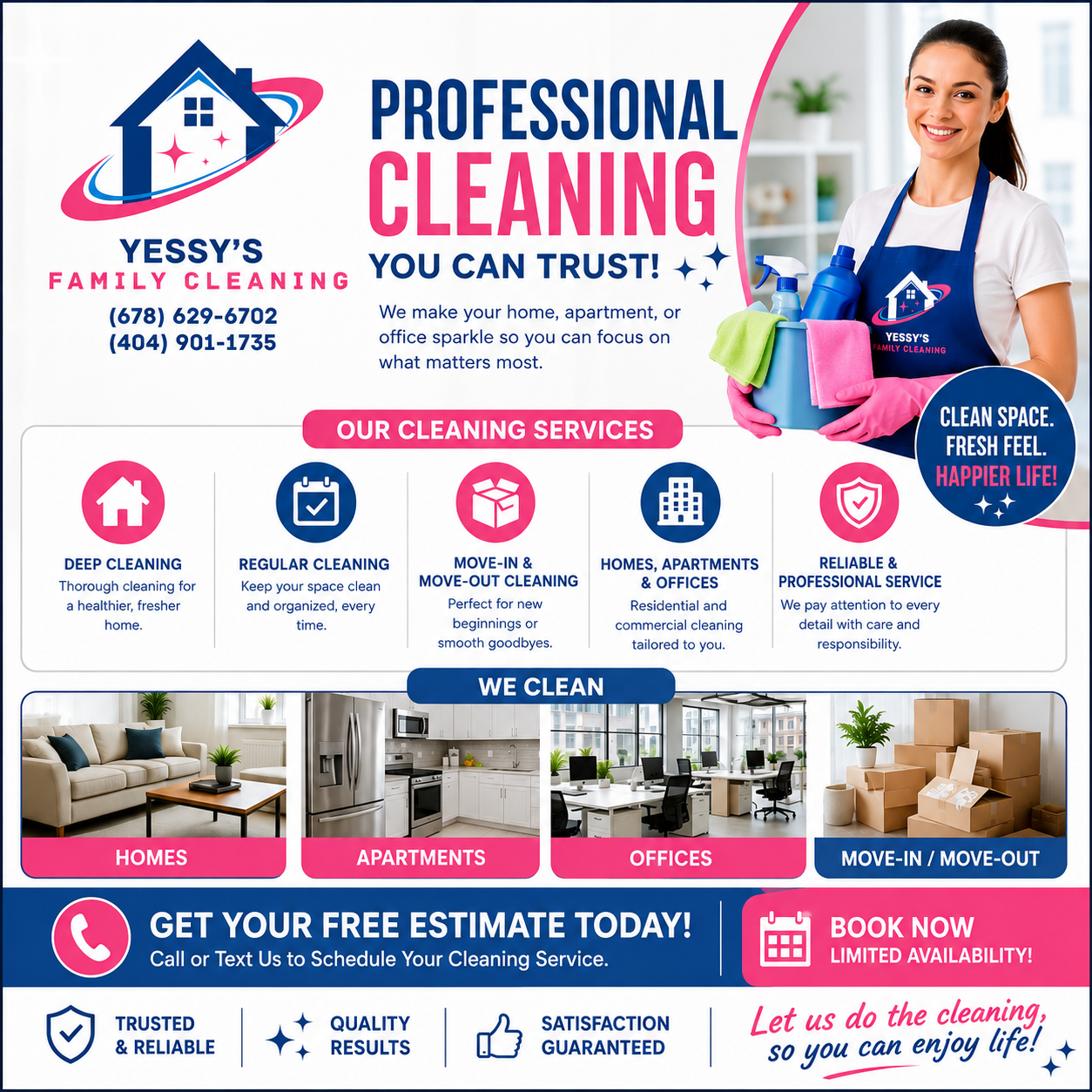 Yessy family cleaning Facebook ad