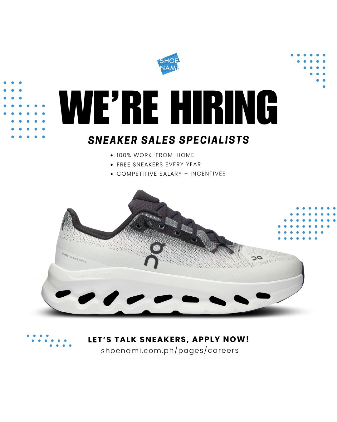 Shoenami Sneaker Specialists Facebook ad: High Incentives for High Performers