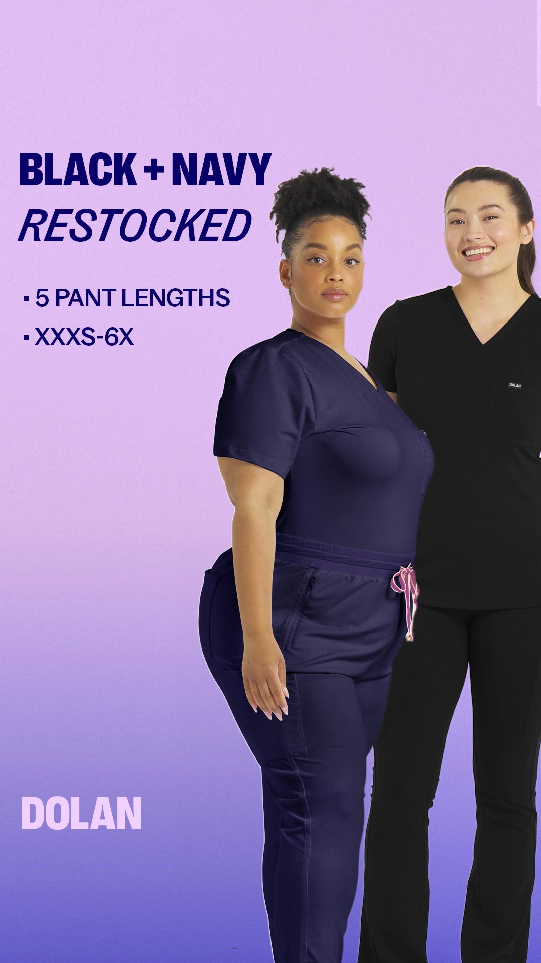 DOLAN Facebook ad: Perfect Fitting Scrubs