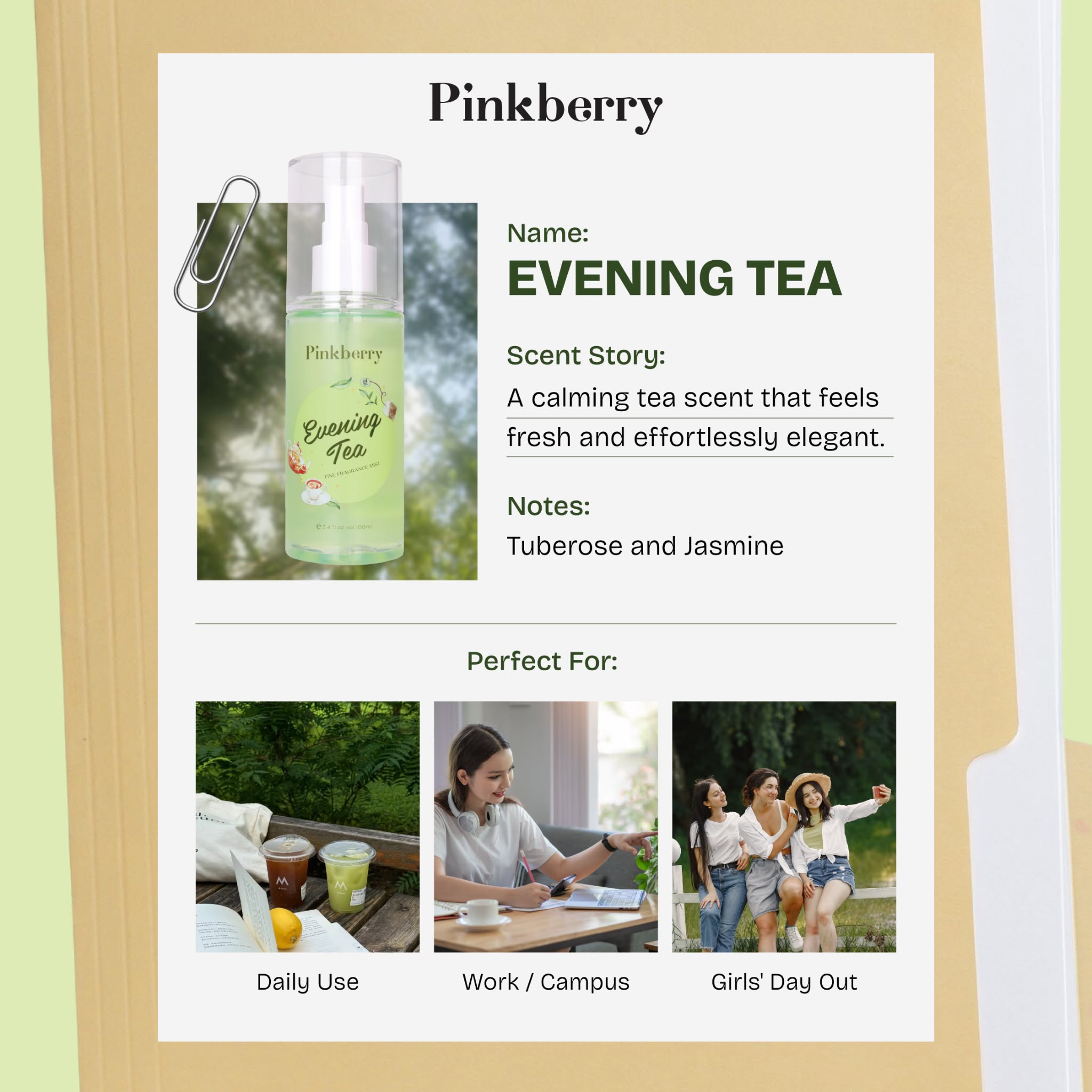 Pinkberry Parfum Facebook ad: Pinkberry Evening Tea
