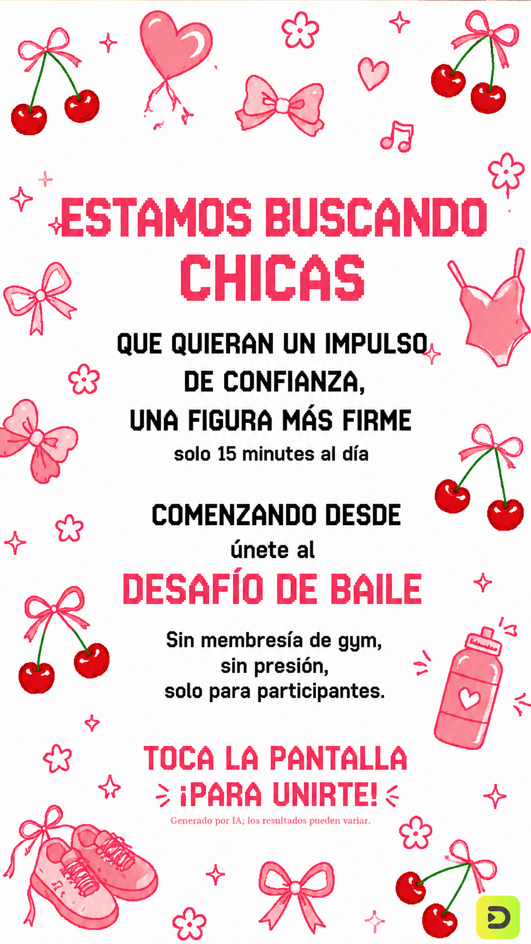 28 day weight loss dance workout Facebook ad: Baila para ponerte en forma