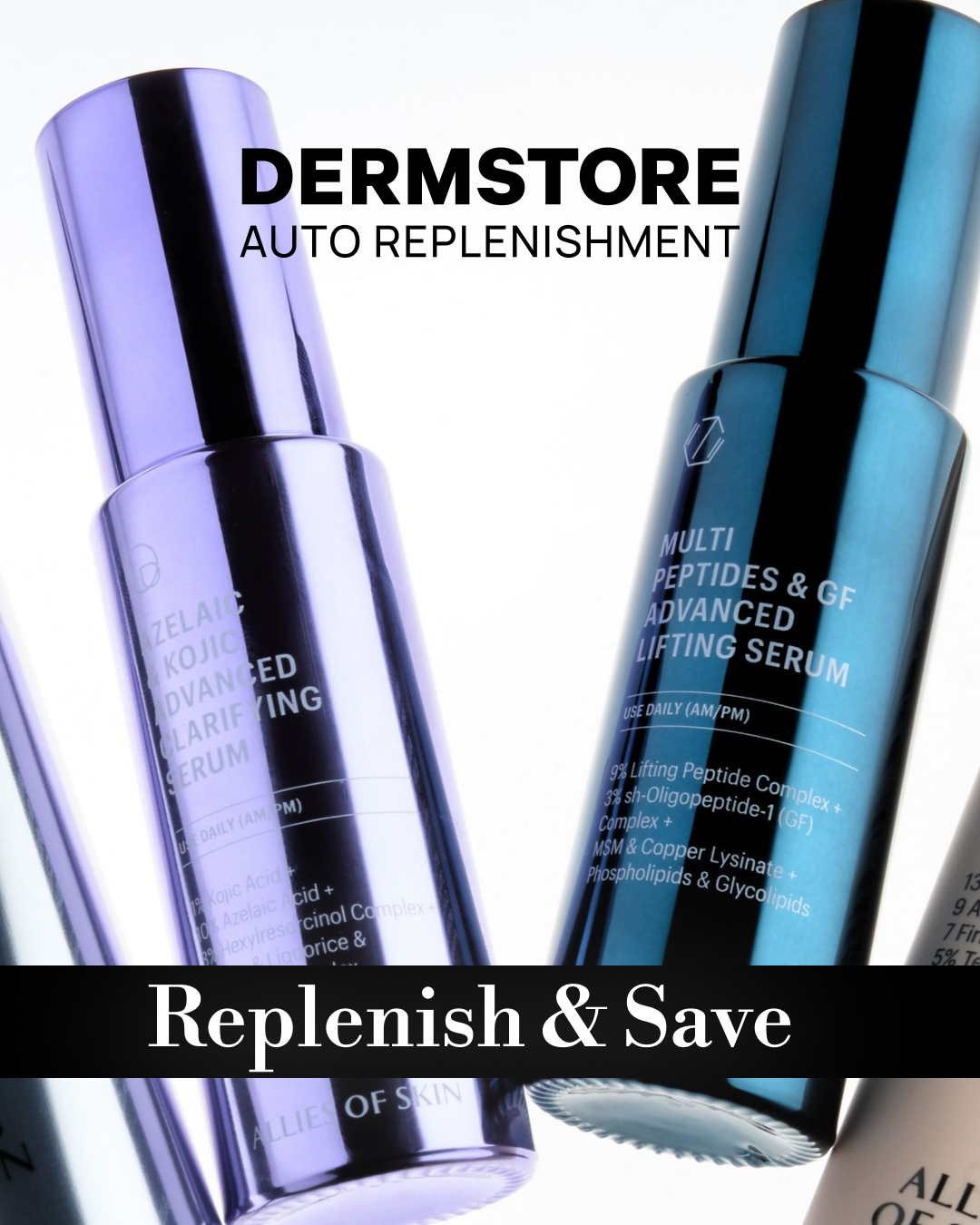 Dermstore Facebook ad: Never Run Out Again