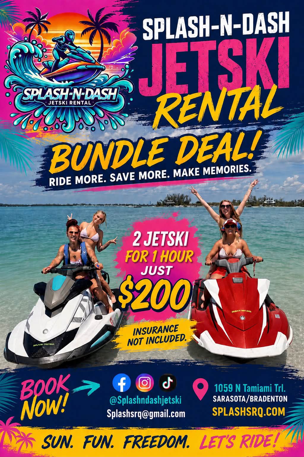 Splash-N-Dash JetSki Rental Facebook ad