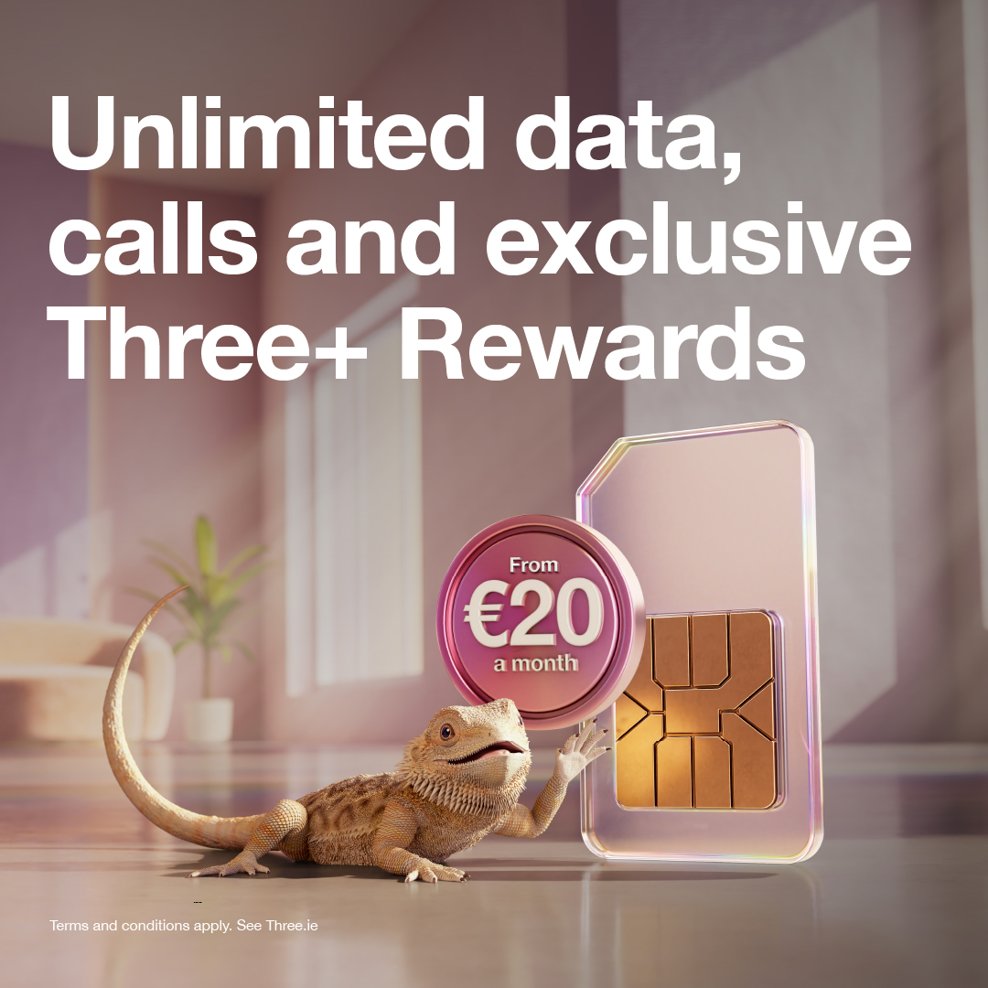 Three Ireland Facebook ad from Jul 9, 2026