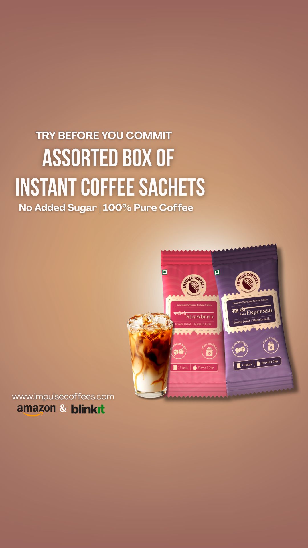 Impulse Coffees Facebook ad: Coffee That moves with you!