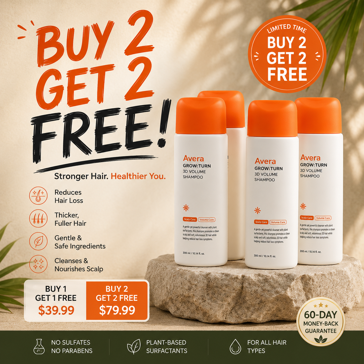 Avera Hair Care Facebook ad