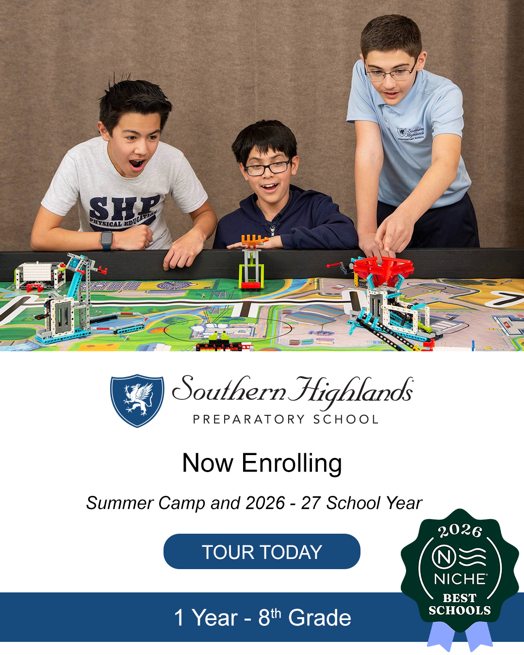 Southern Highlands Preparatory School Facebook ad from Mar 9, 2026