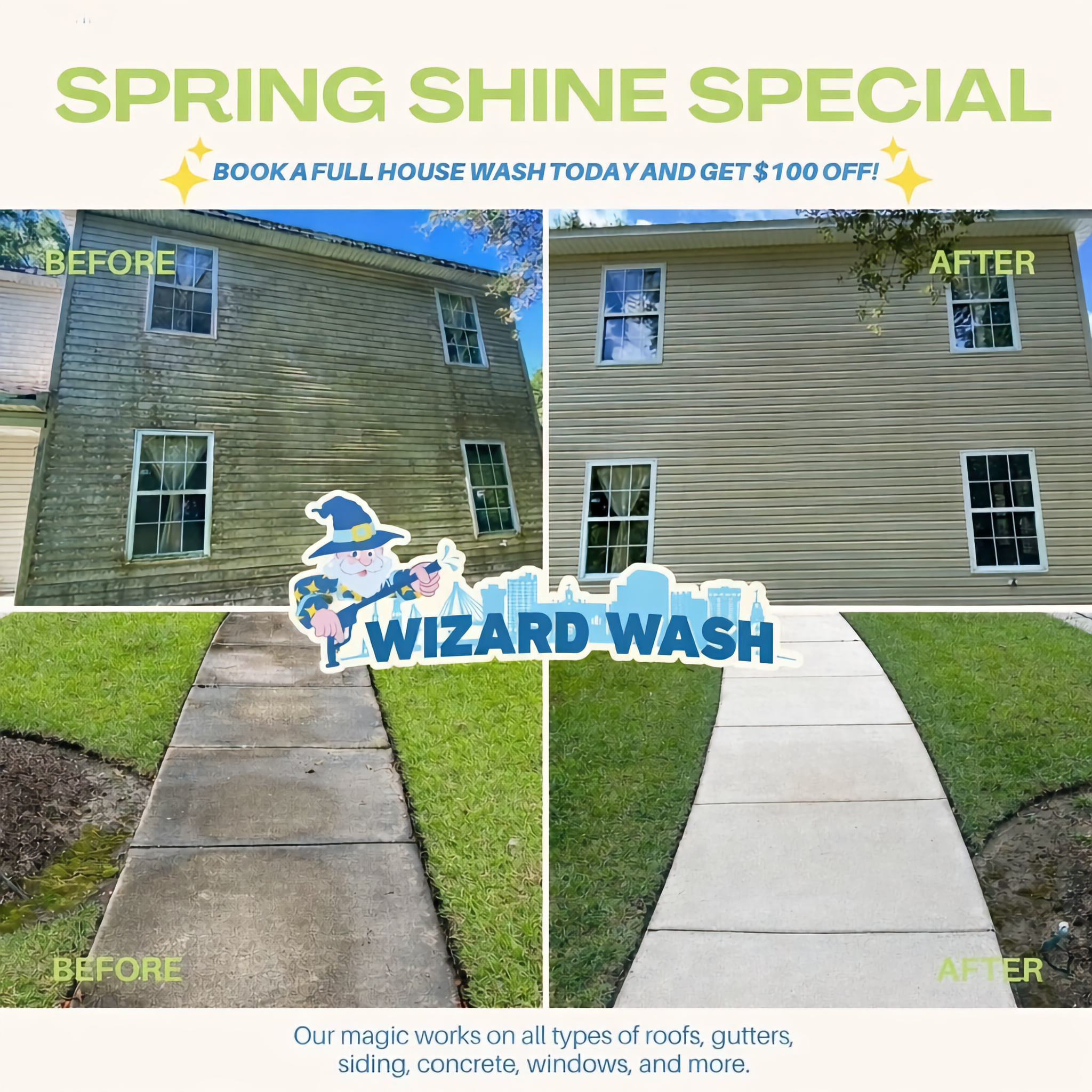 Wizard Wash Facebook ad