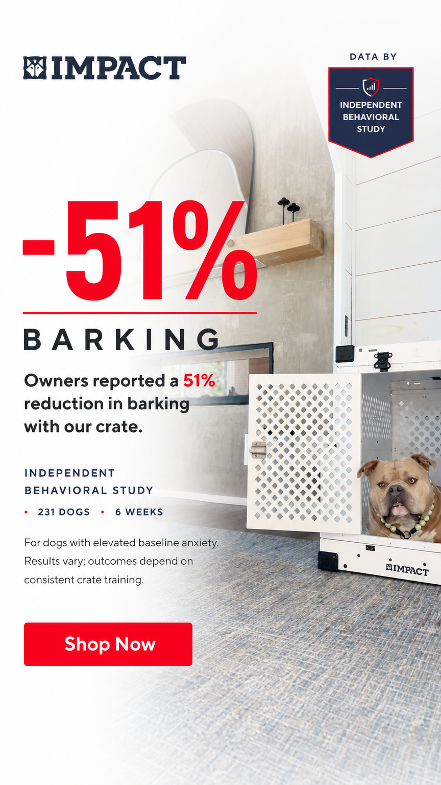 Impact Dog Crates Facebook ad