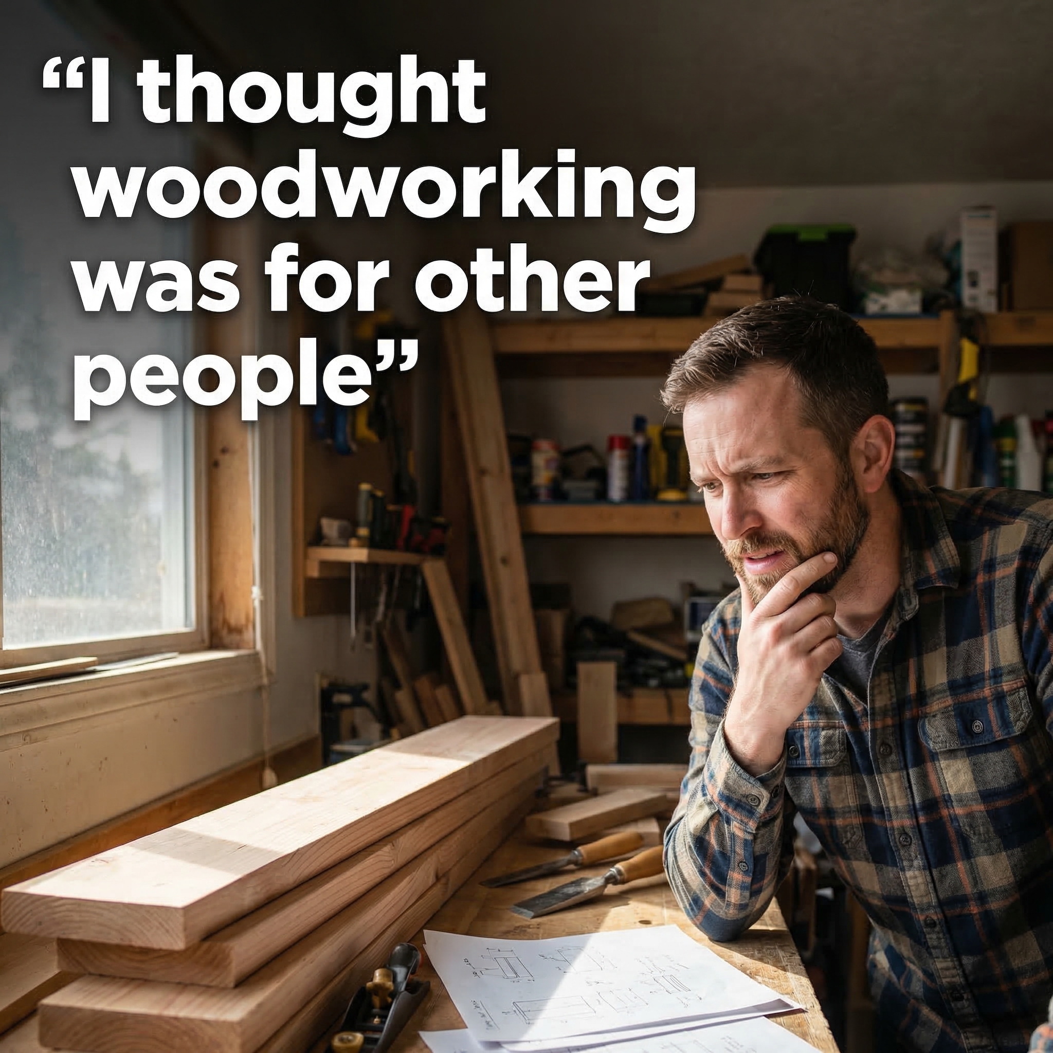 Everyday Home Projects Facebook ad: I used to think people who built beautiful…