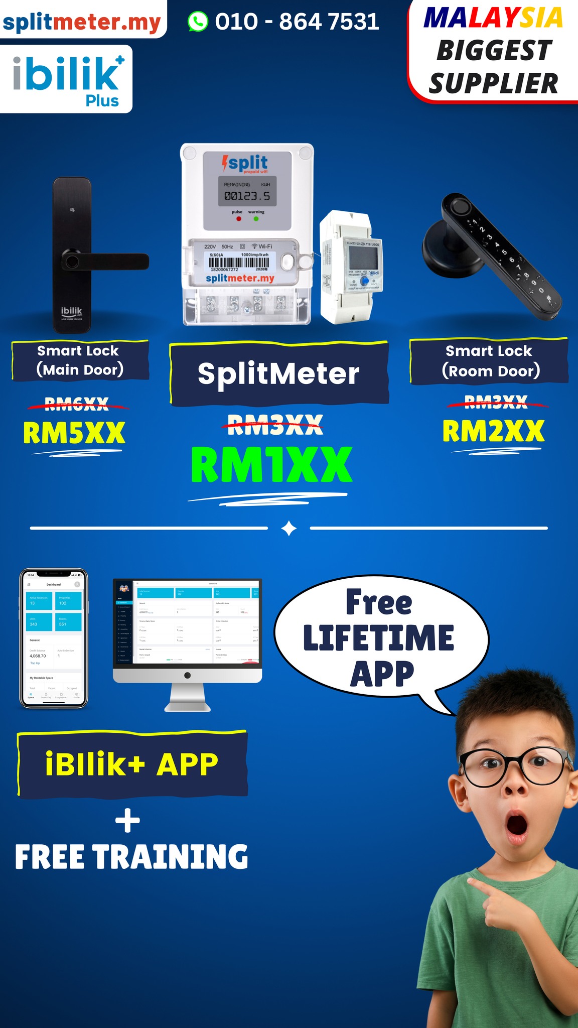iBilikPlus - IoT Enabled Rental Management System Facebook ad