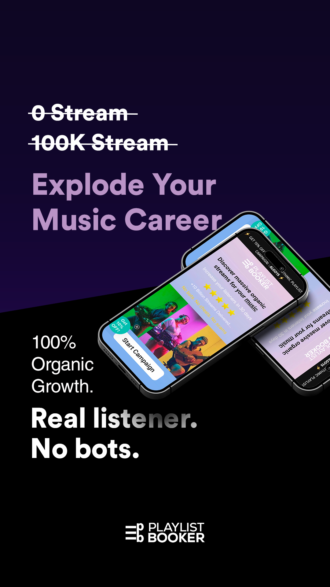 Playlist Booker Facebook ad