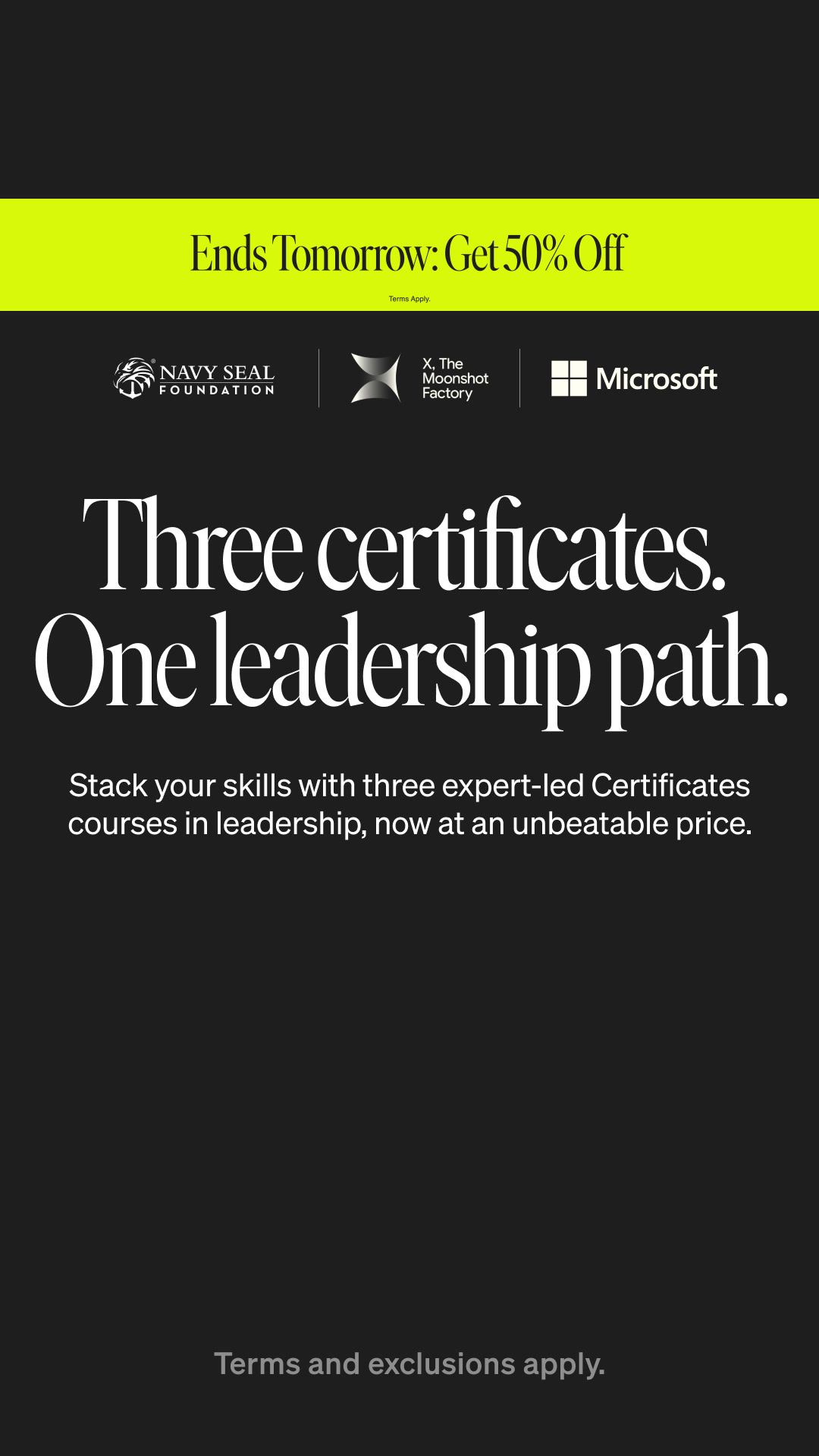 MasterClass Facebook ad
