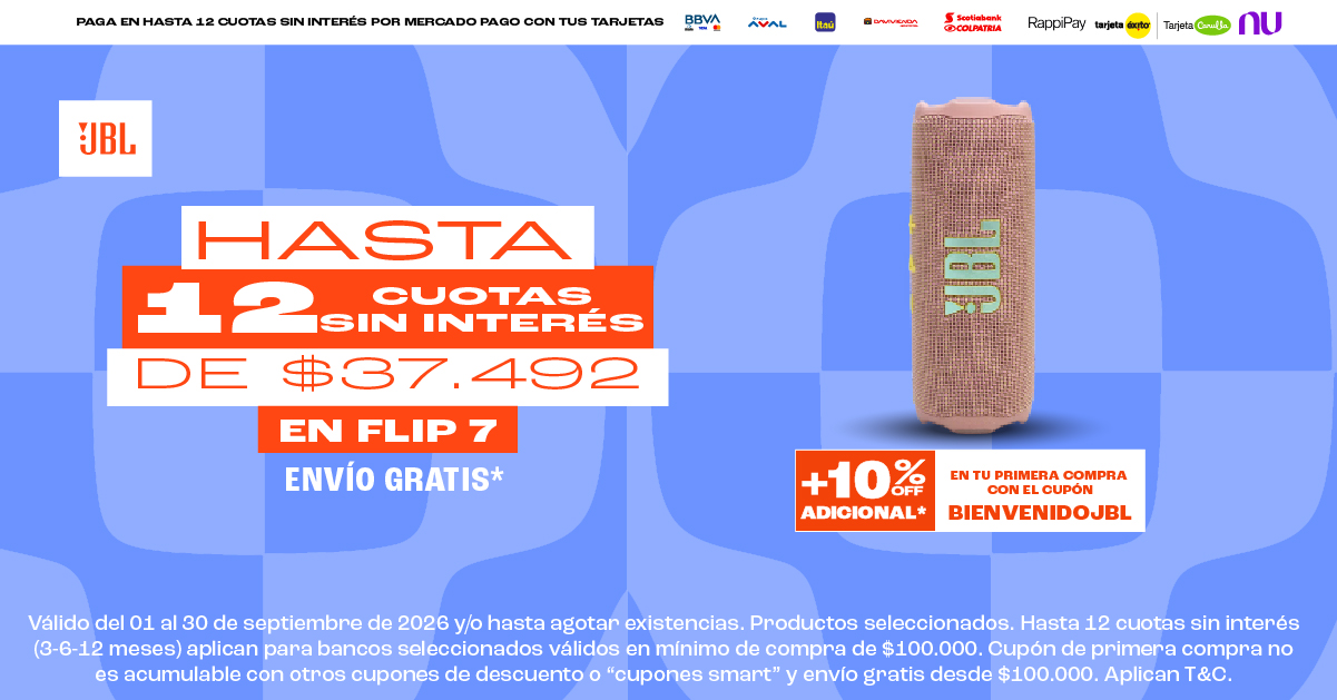 JBL Colombia Facebook ad: Hasta 12 cuotas sin interés*