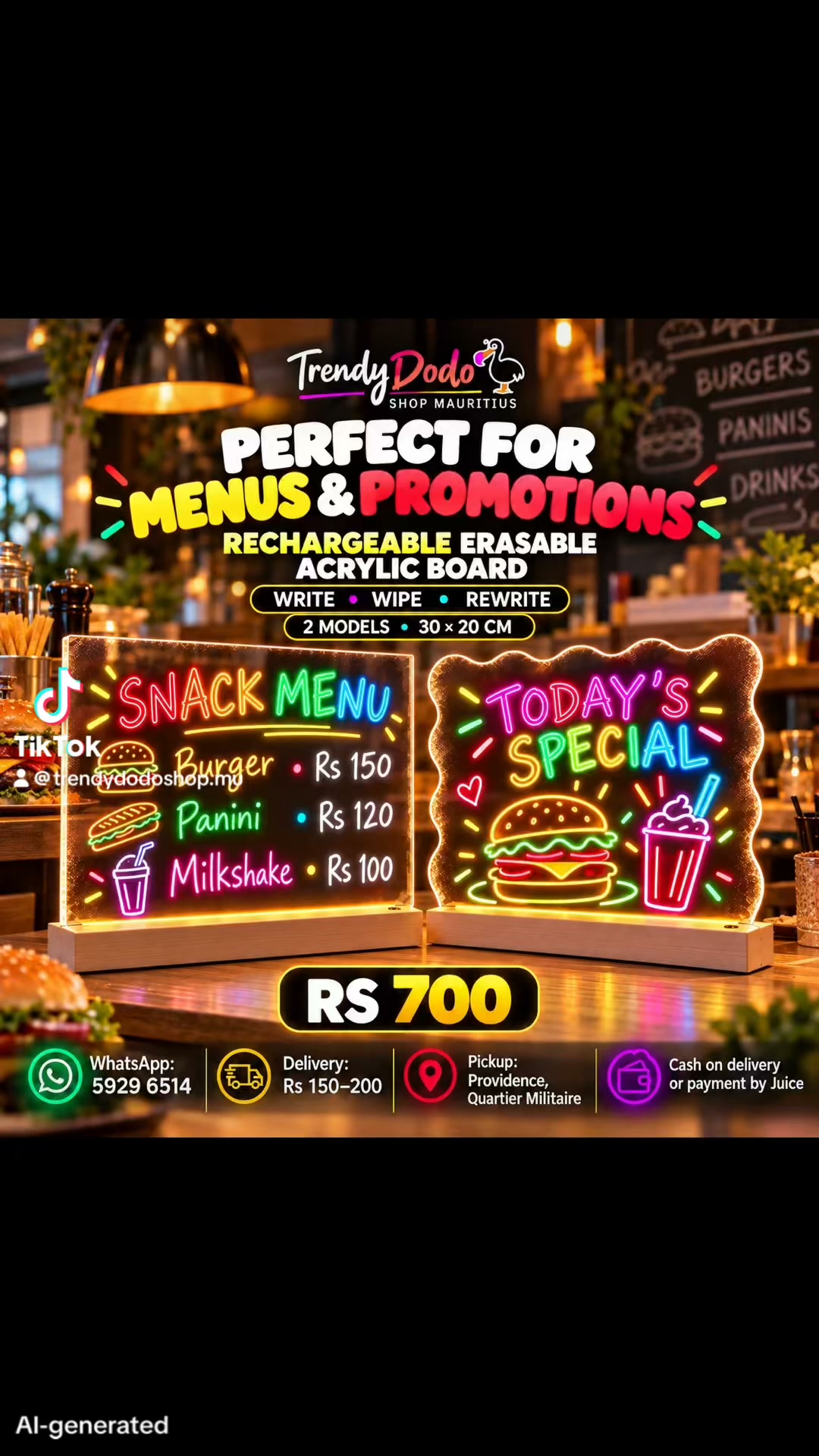 Trendy Dodo Shop Mauritius Facebook ad: Chat with us