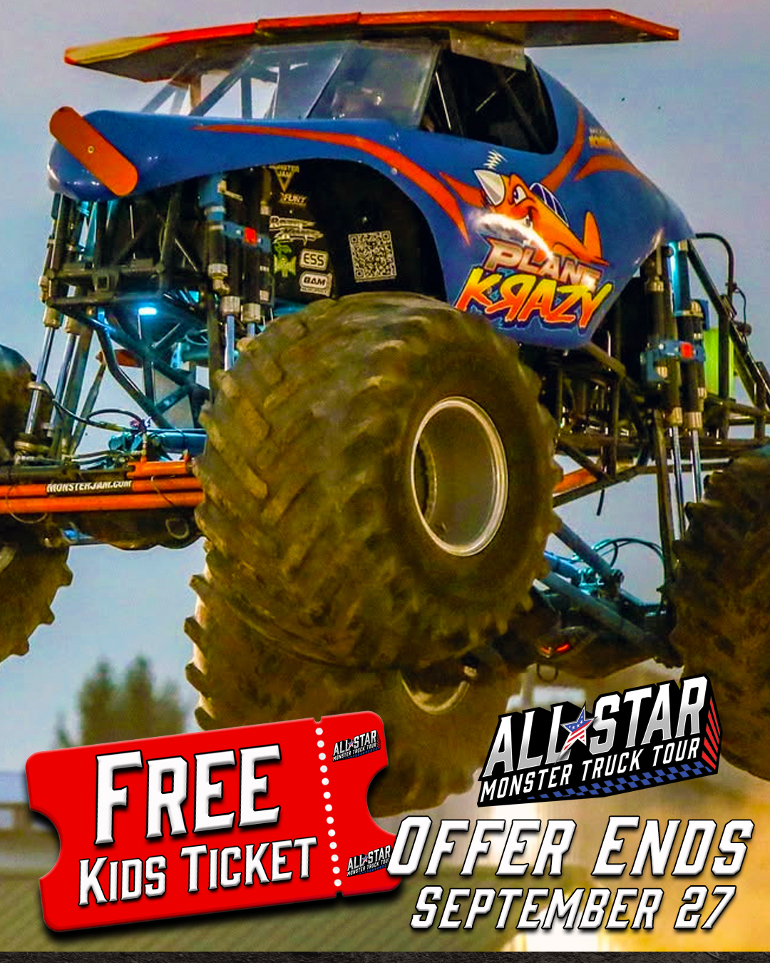 All Star Monster Truck Tour Facebook ad