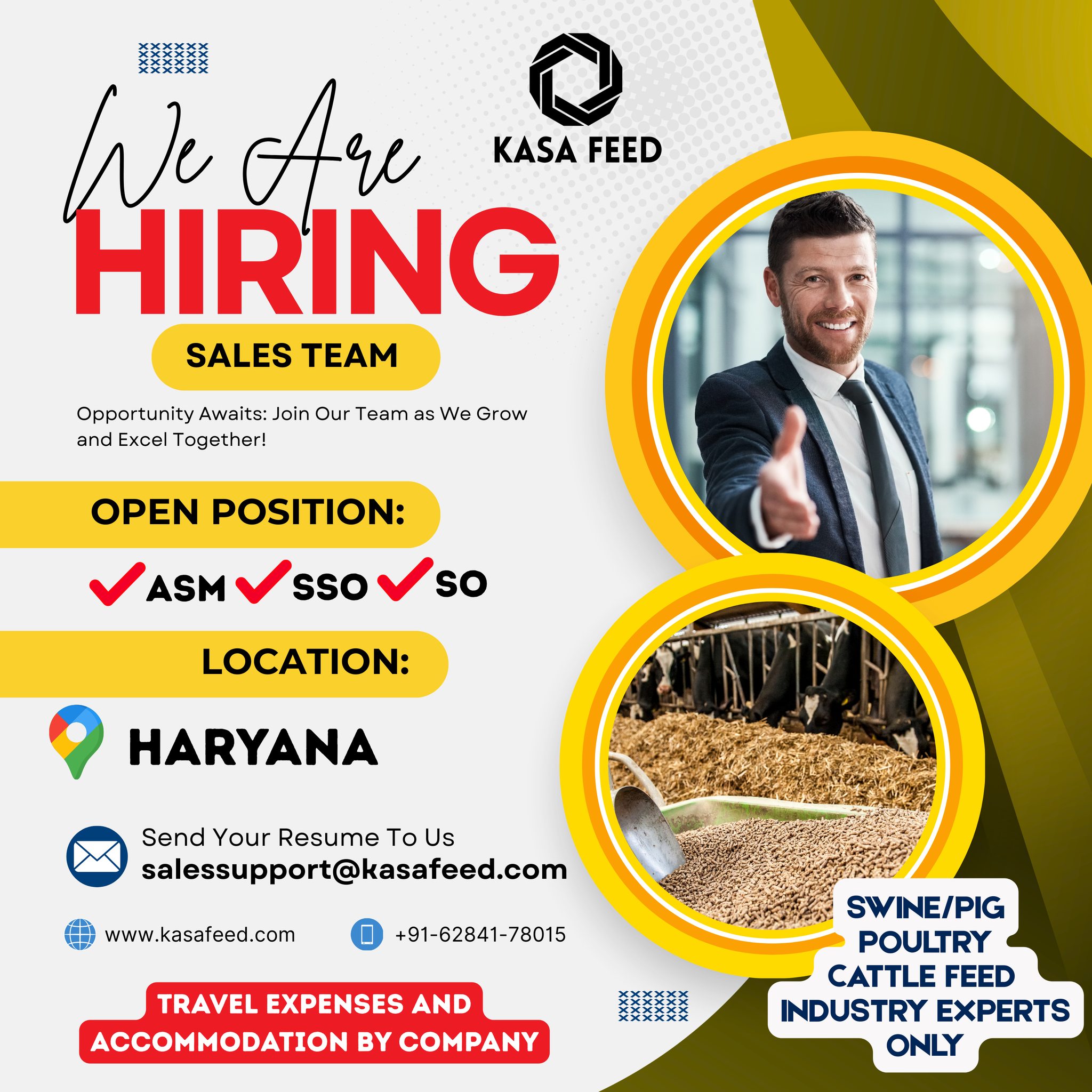 Kasa Feed Facebook ad: WE ARE HIRING, HARYANA