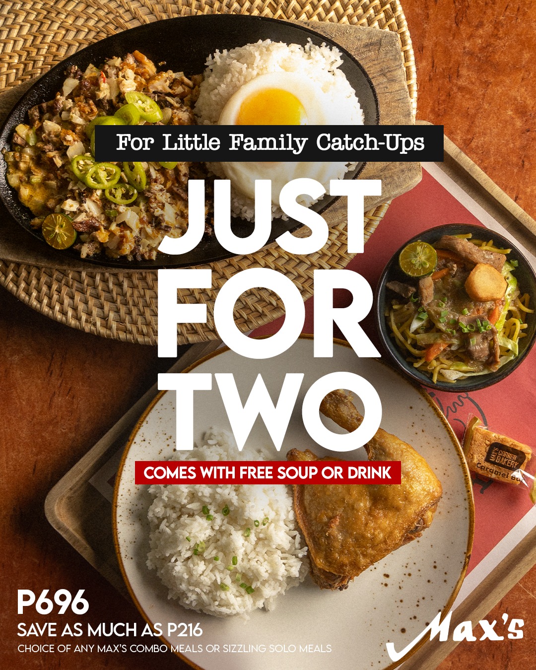 Max's Restaurant Facebook ad: A little catch-up over good food is always…