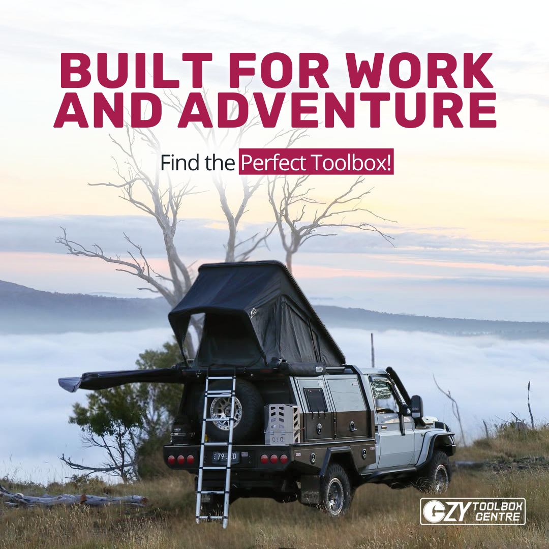OZY TOOLBOX CENTRE Facebook ad: The Ultimate Toolbox for Work & Adventure!