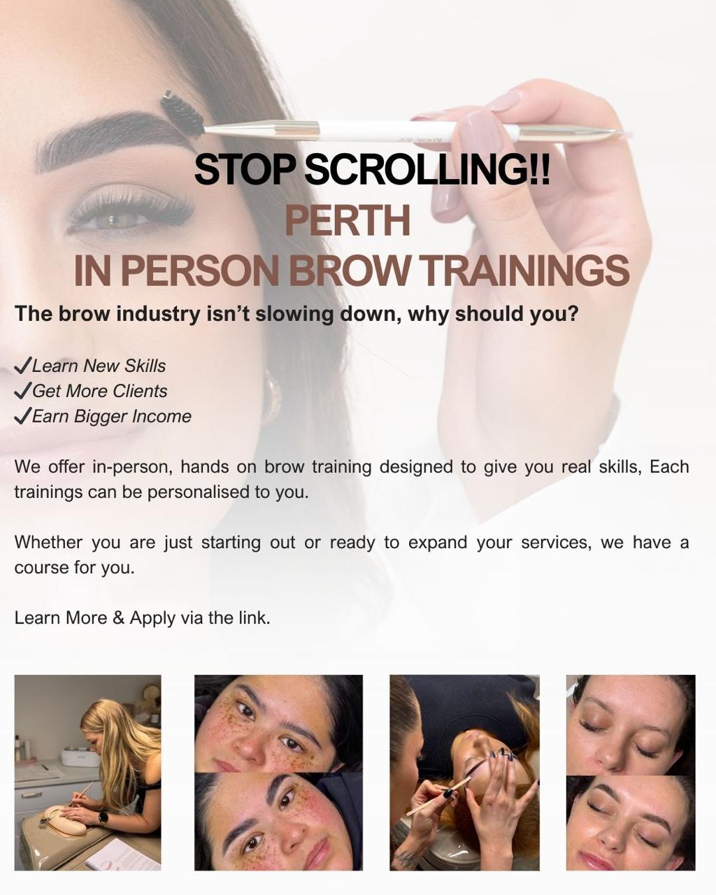 Vision Beauty Facebook ad: Start Your Career in Brows