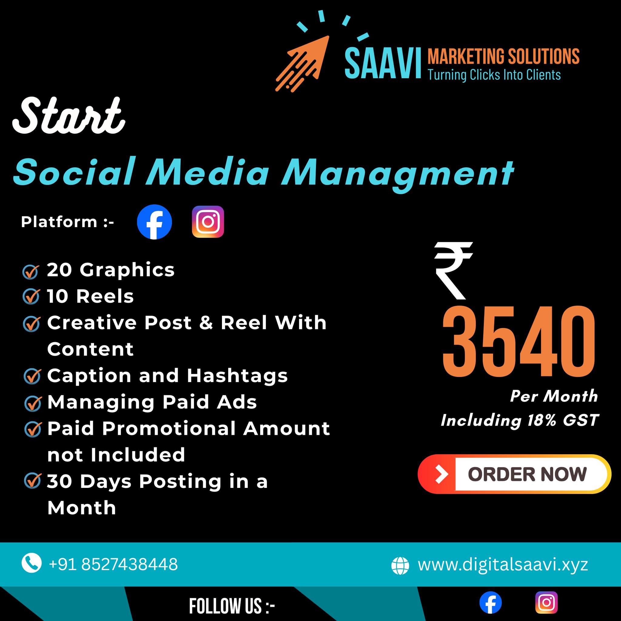 Saavi Marketing Solutions Facebook ad: Special Offer