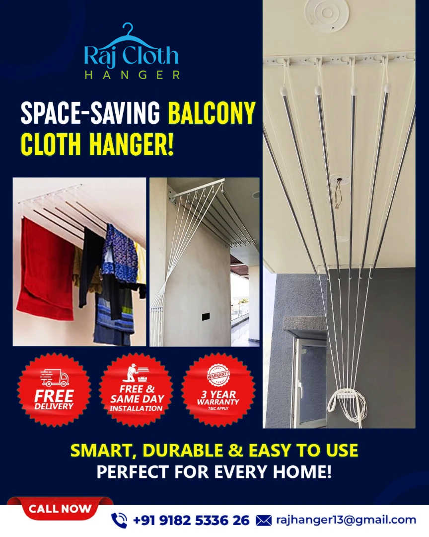 Raj Cloth Hangers Facebook ad: Tired of tangled clothes and messy balconies?