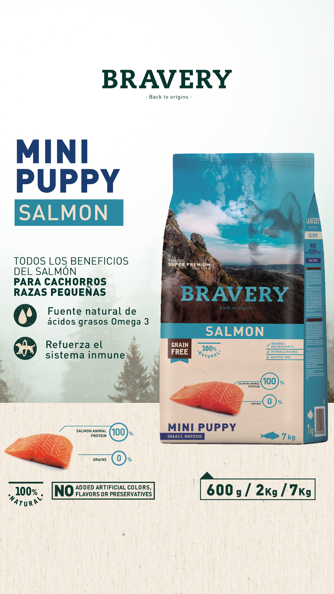 Bravery Pet Food CR Facebook ad: Para los que viven con curiosidad, energía y…